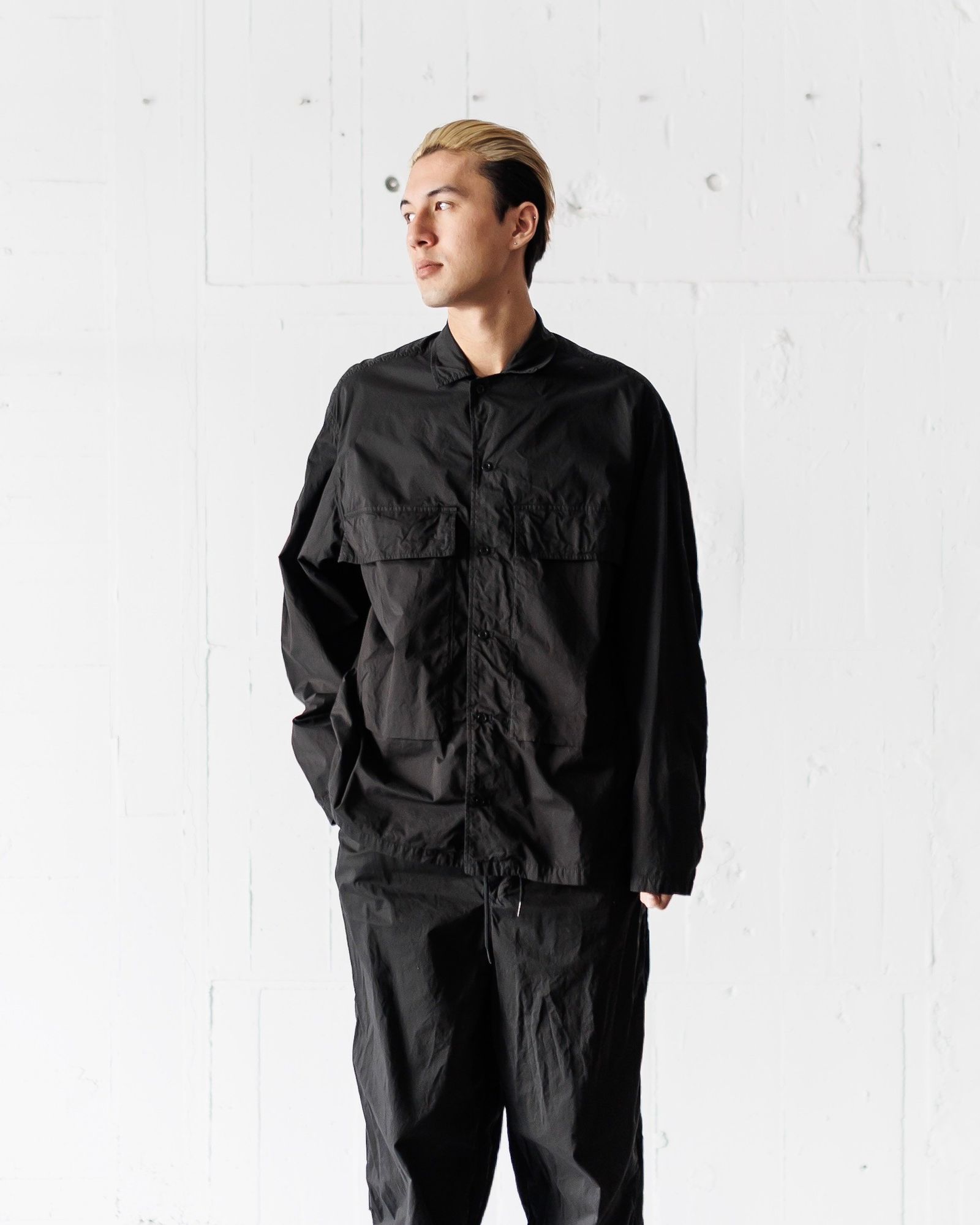 グラフペーパー Garment Dyed Typewriter Fatigue Shirt セットアップ