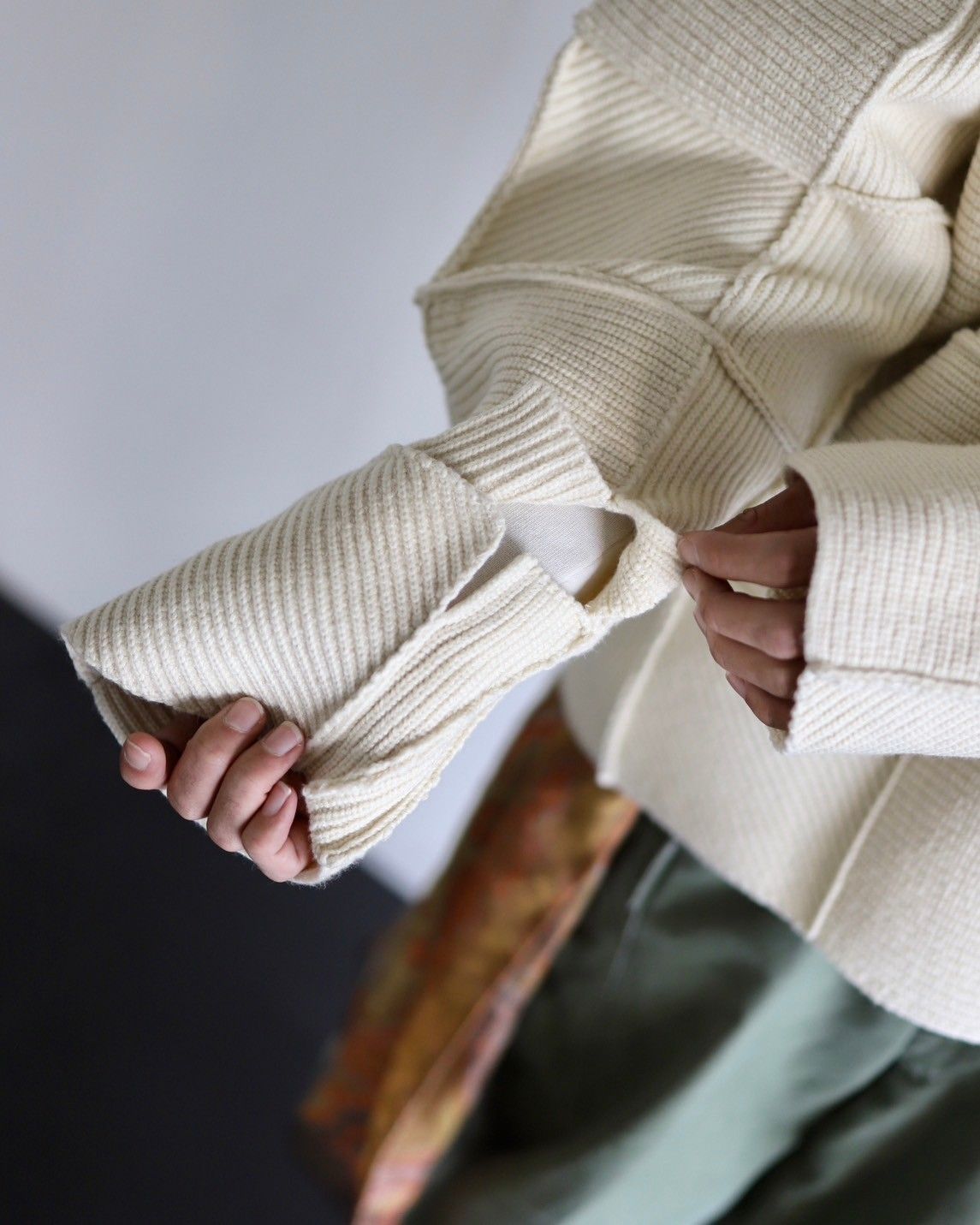 YOKE ヨーク 24SS PATCHWORK RIB SWEATERスタイル | 4093 | MARK