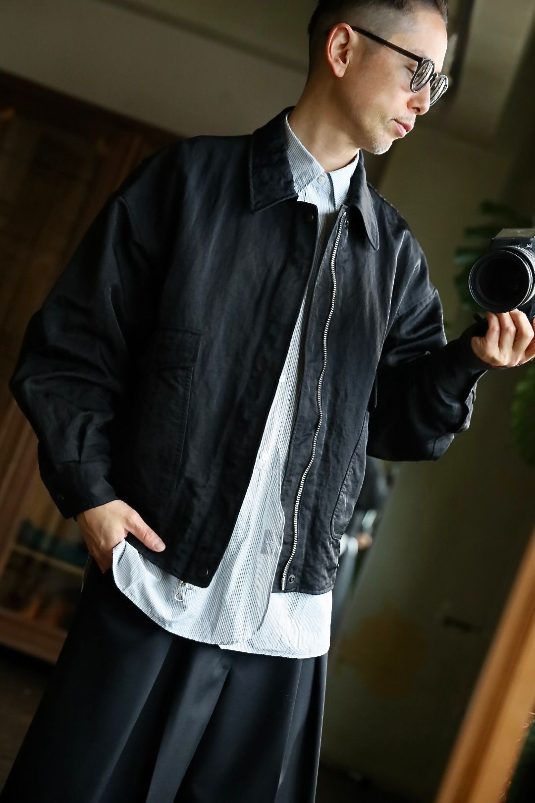 YOKE NYLON BOMBER JACKETスタイル | 5967 | MARK