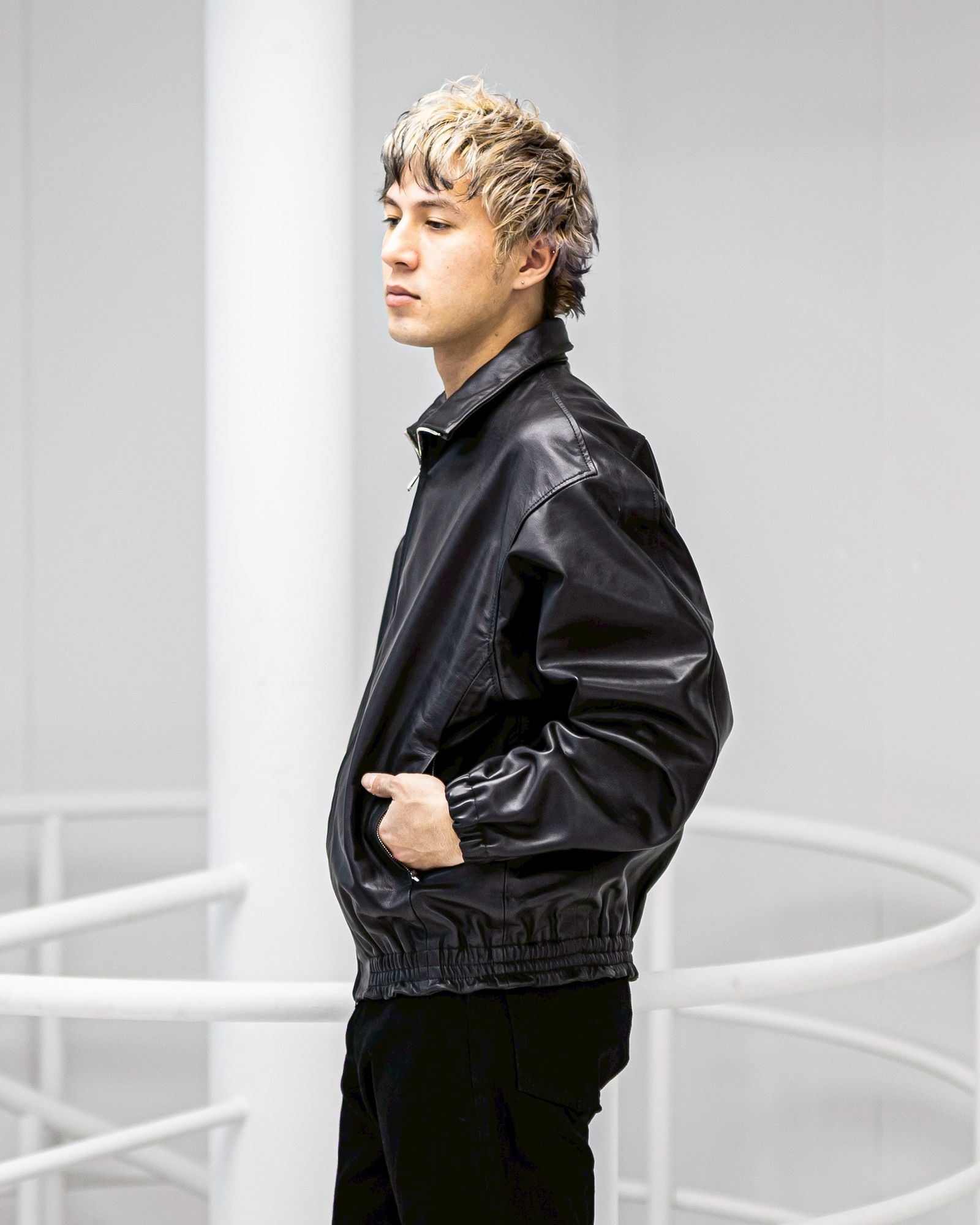 YOKE - YOKE 26SS Carf Leather Truck Jacket(YK26SS01157B)BLACK☆1月