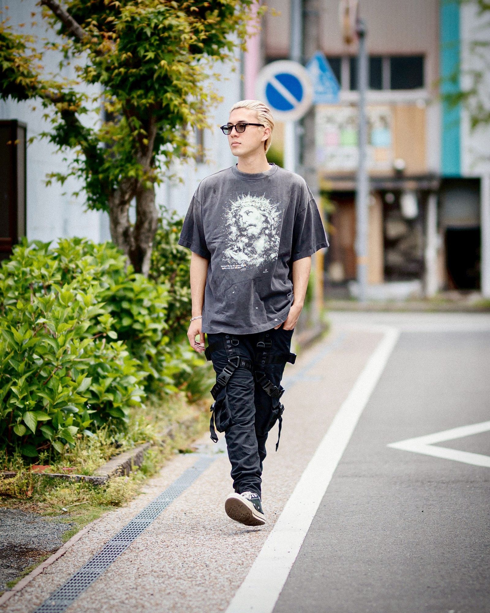 SAINT M×××××× - セントマイケル Tシャツ JESUS SS TEE(SM-HR8-0000