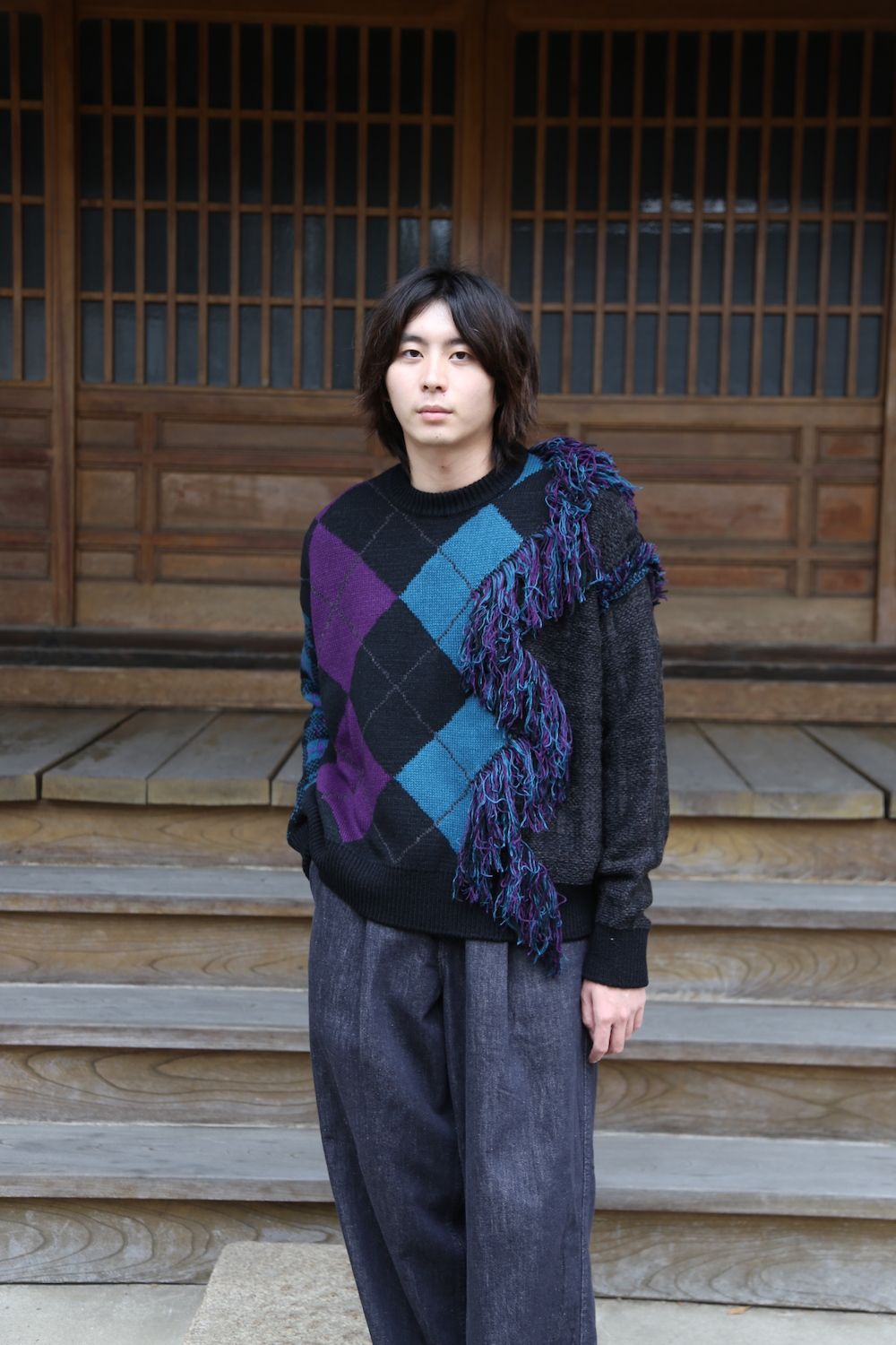 KIDILL 2020 A/W Collection 新作Destroy Argyle Tartan Pullover Knit