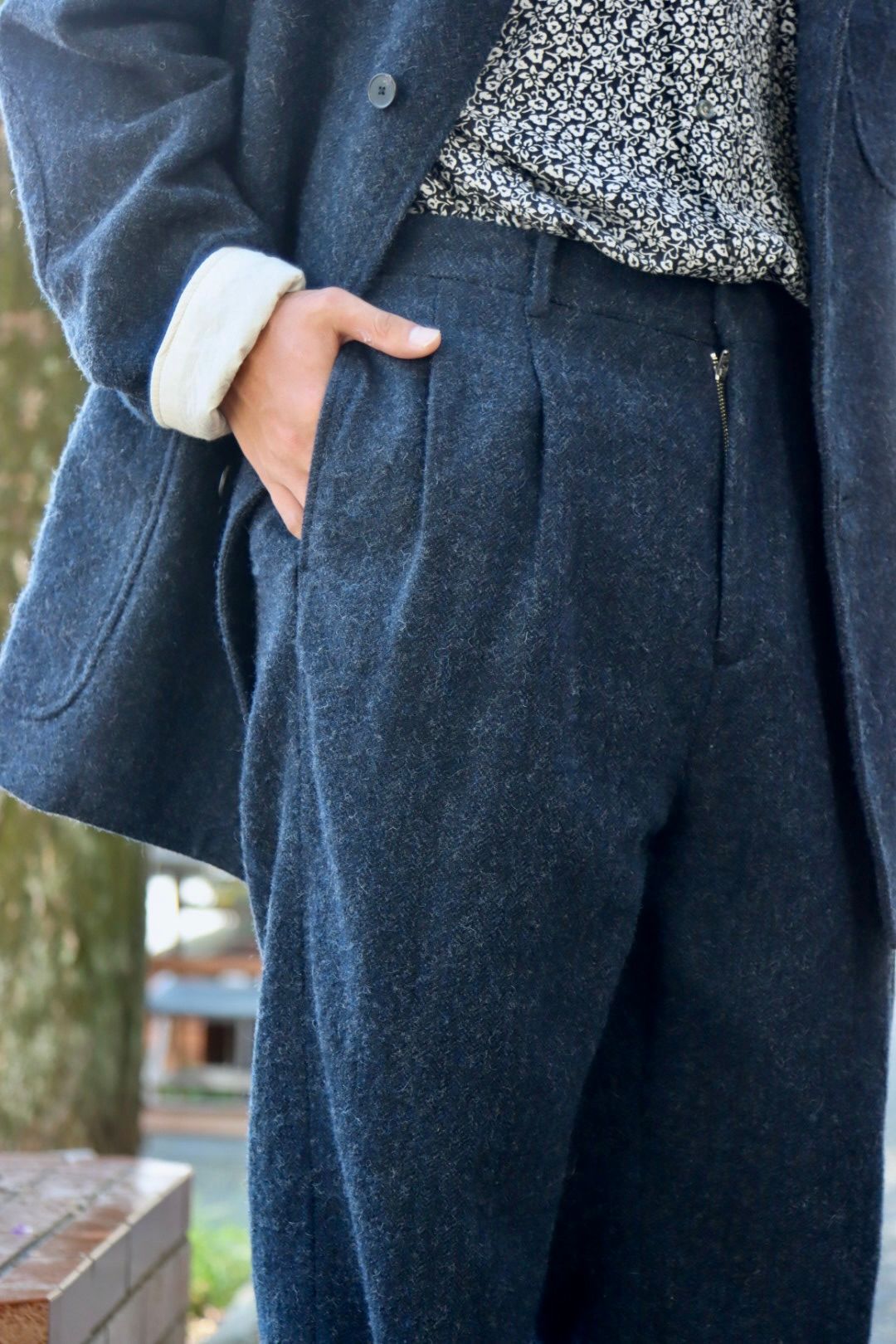 A.PRESSE - アプレッセ23AW Tweed Two Tuck Trousers (23AAP-04-02H