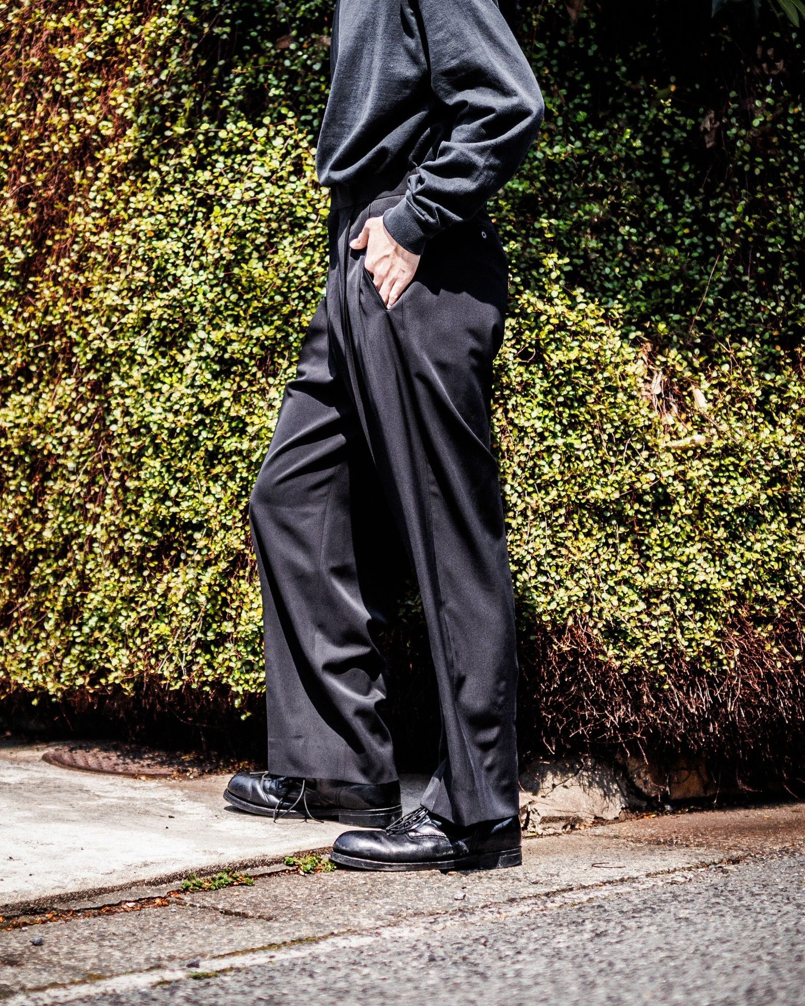 A.PRESSE - アプレッセ 25SS Wool Rayon Wide Trousers(25SAP-04-11H
