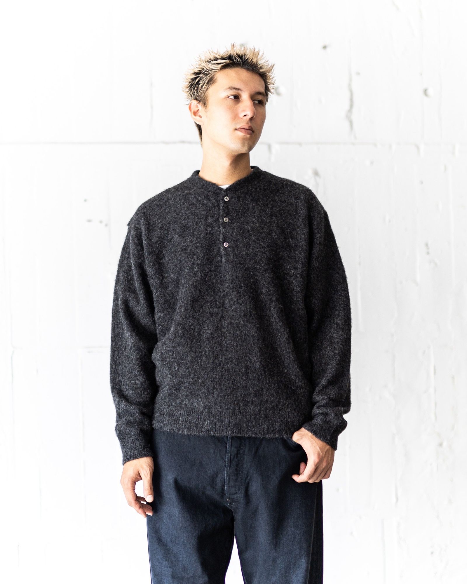 A.PRESSE - アプレッセ 2025 STYLE2 Cashmere Middle Gauge Henley