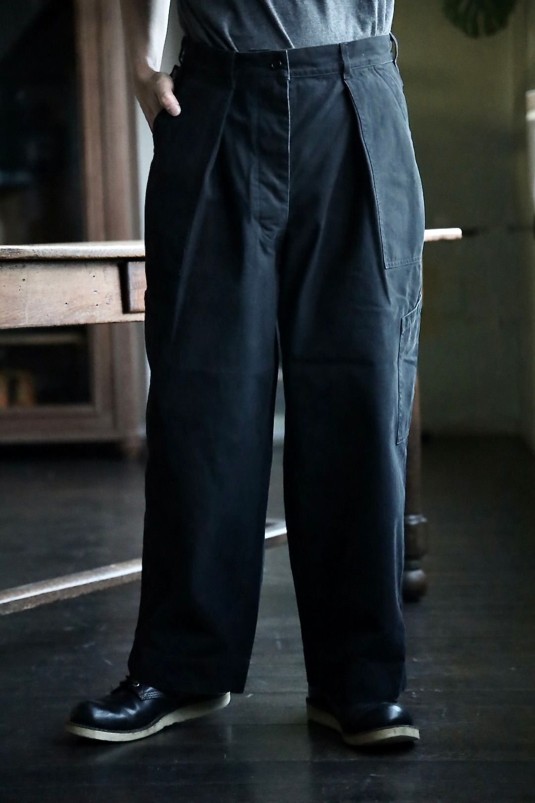 A.PRESSE - アプレッセ USAF Hemmed Bottoms(AP-4009)BLACK☆2月22日