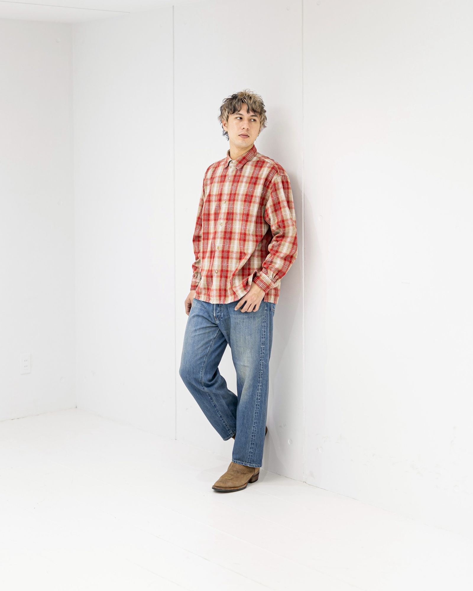 A.PRESSE 新作 Vintage Cotton Silk Nep Twill Check Shirts1月24日(土