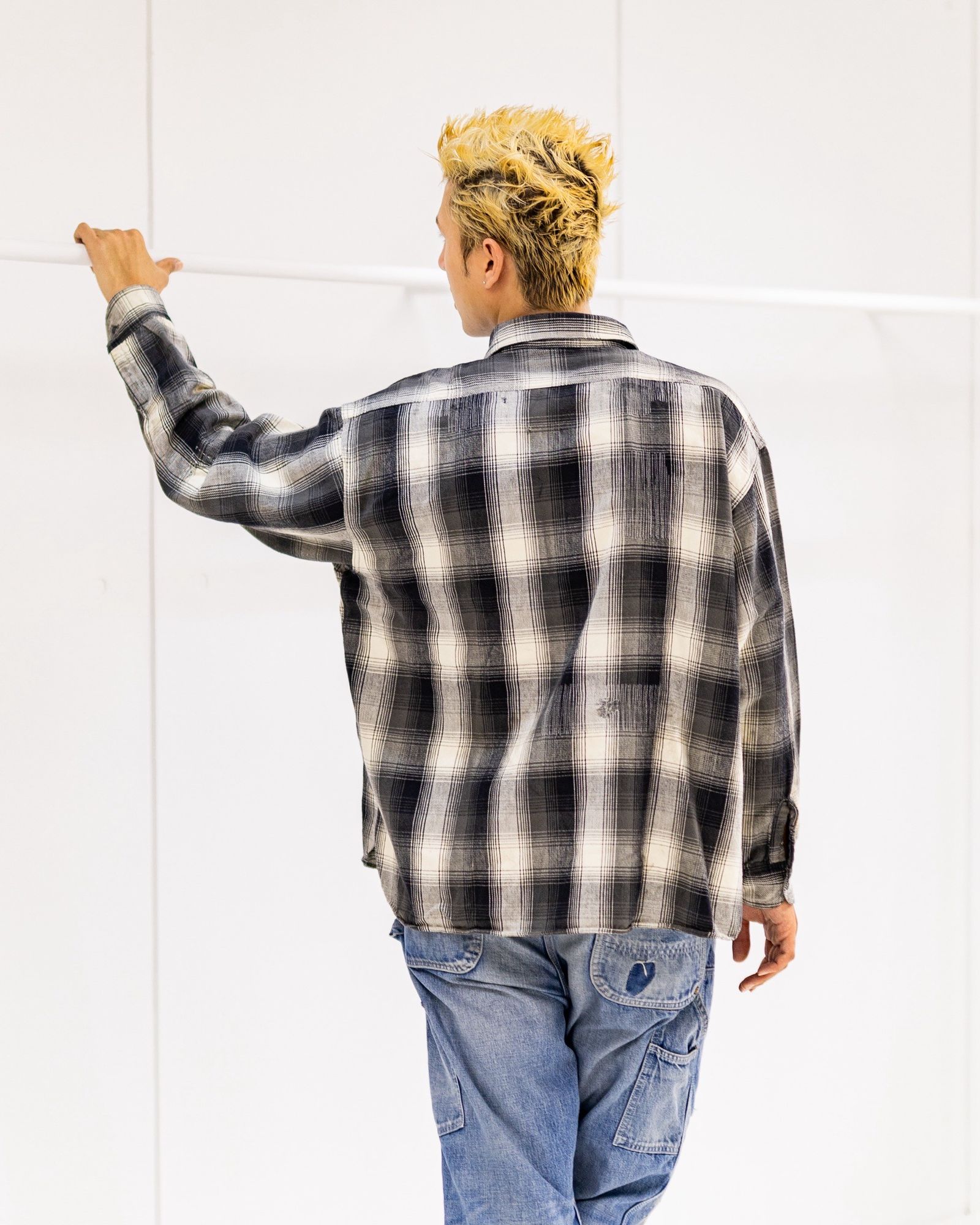 SAINT M×××××× - セントマイケル Tシャツ BB_FLANNEL CHECK SHIRT(SM