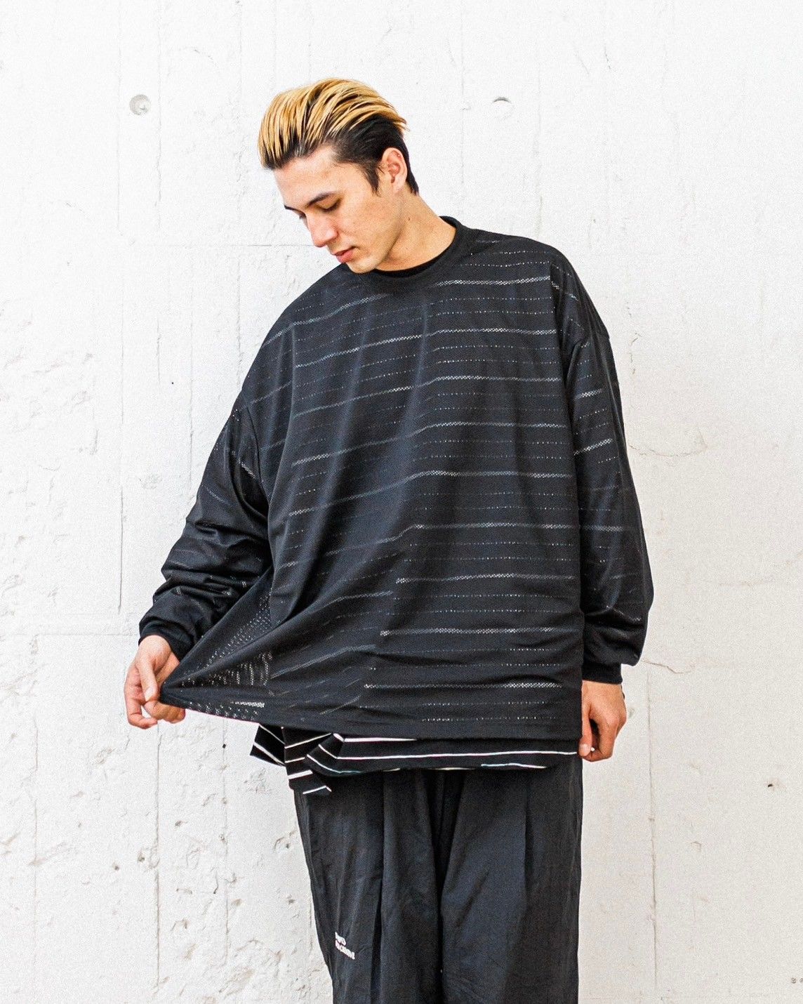 Stripes For Creative - S.F.C 25SS エスエフシー SUPER BIG LS MESH