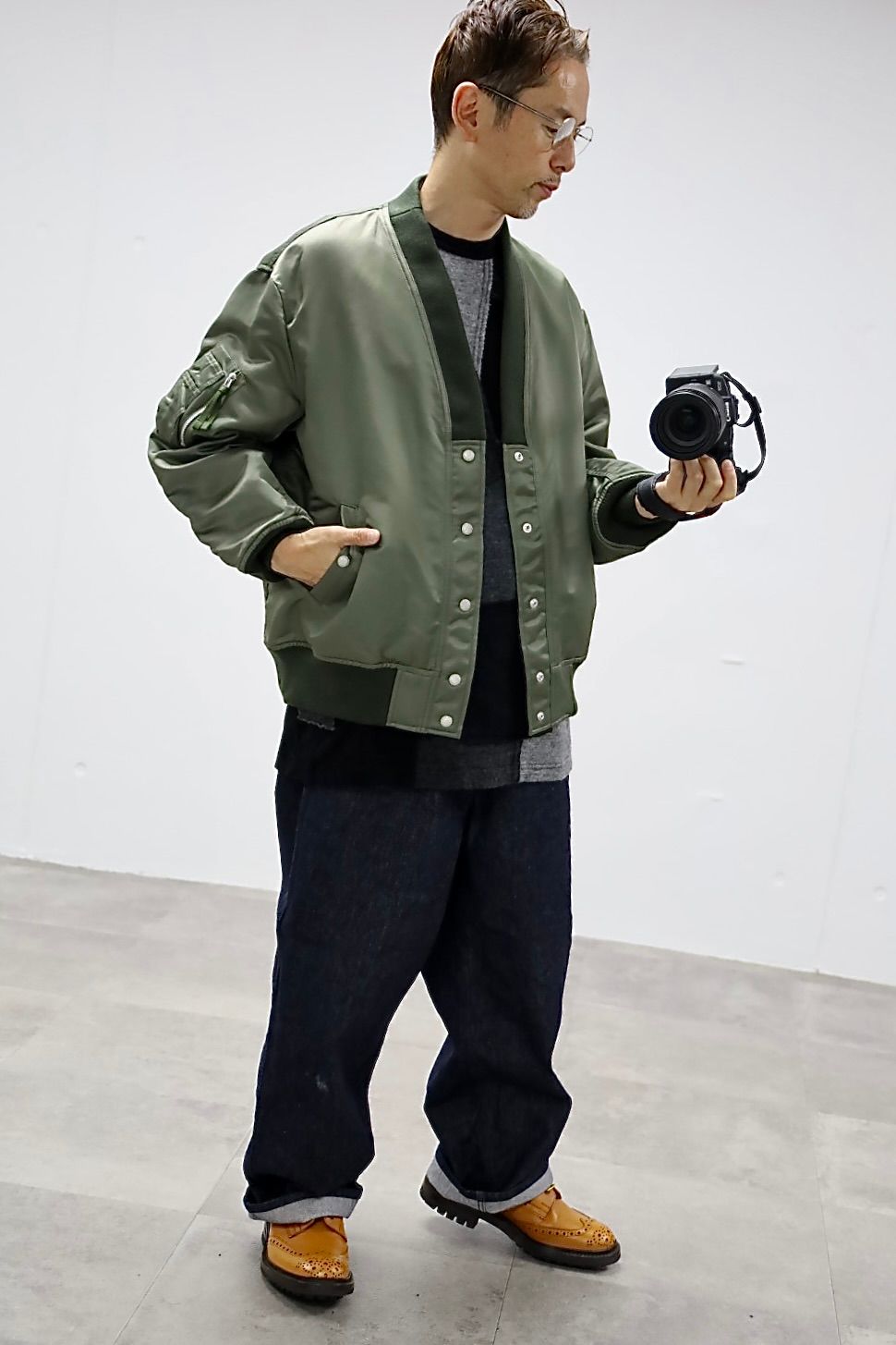 コムデギャルソン カーキ フード付き ミリタリージャケットM