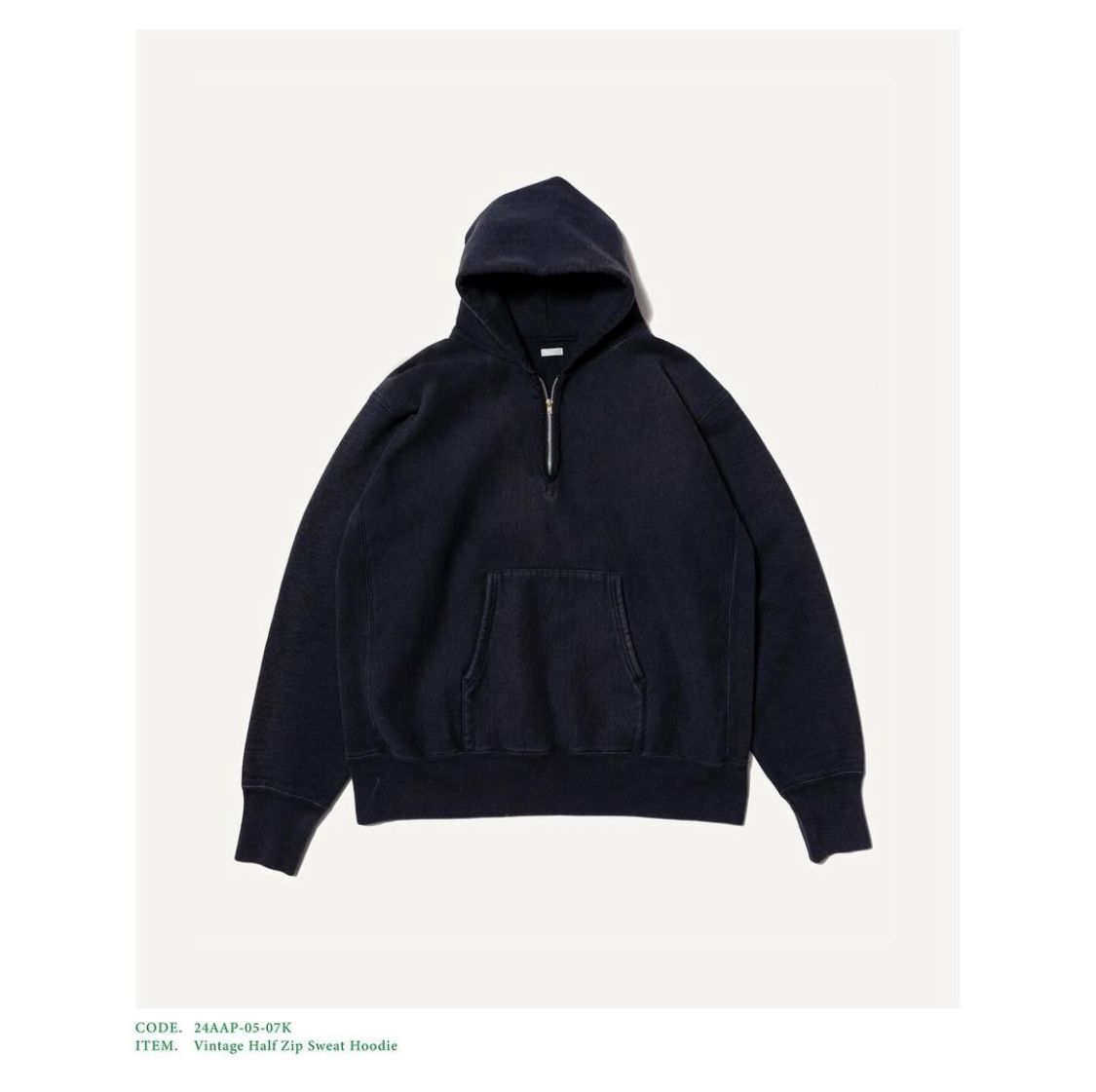 A.PRESSE - アプレッセ Vintage Half Zip Sweat Hoodie (24AAP-05-07K