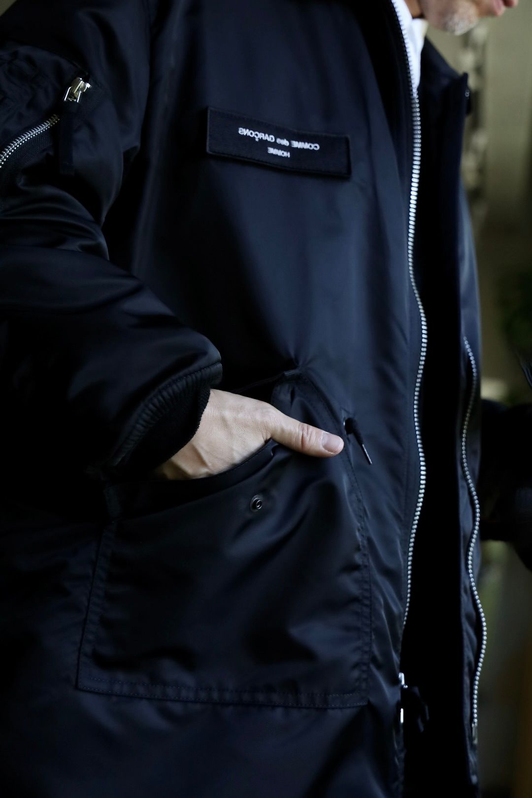 COMME des GARCONS HOMME ナイロンツイルコートスタイル2024.10.05