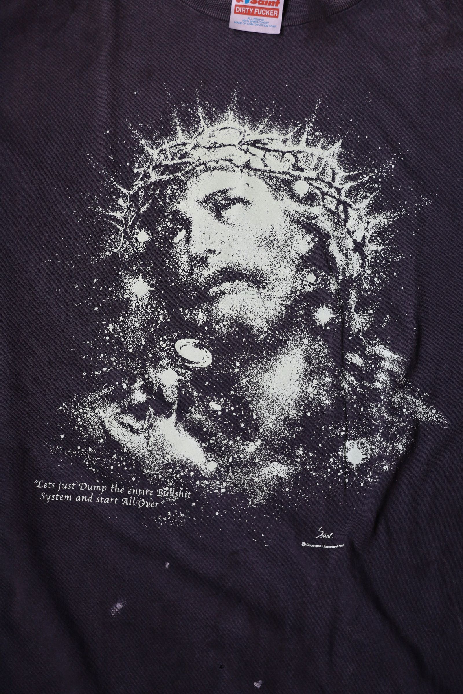 SAINT M×××××× - セントマイケル Tシャツ JESUS SS TEE(SM-HR8-0000