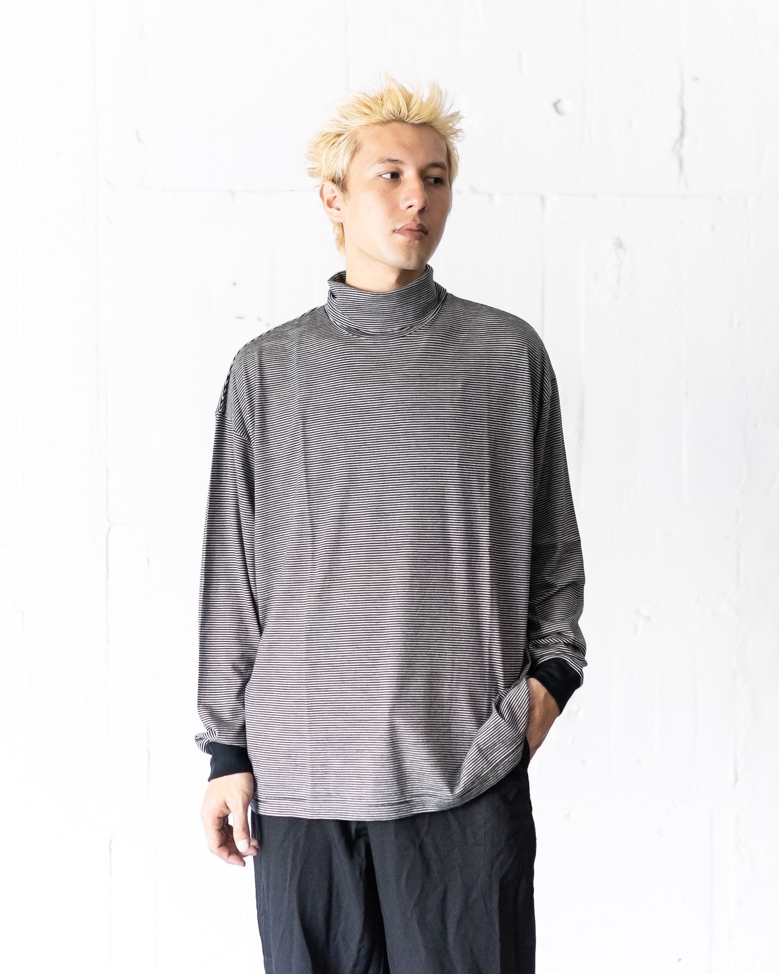 Graphpaper Wool Border L/S Turtle Neck Tee 新作発売！ | 7108 | MARK