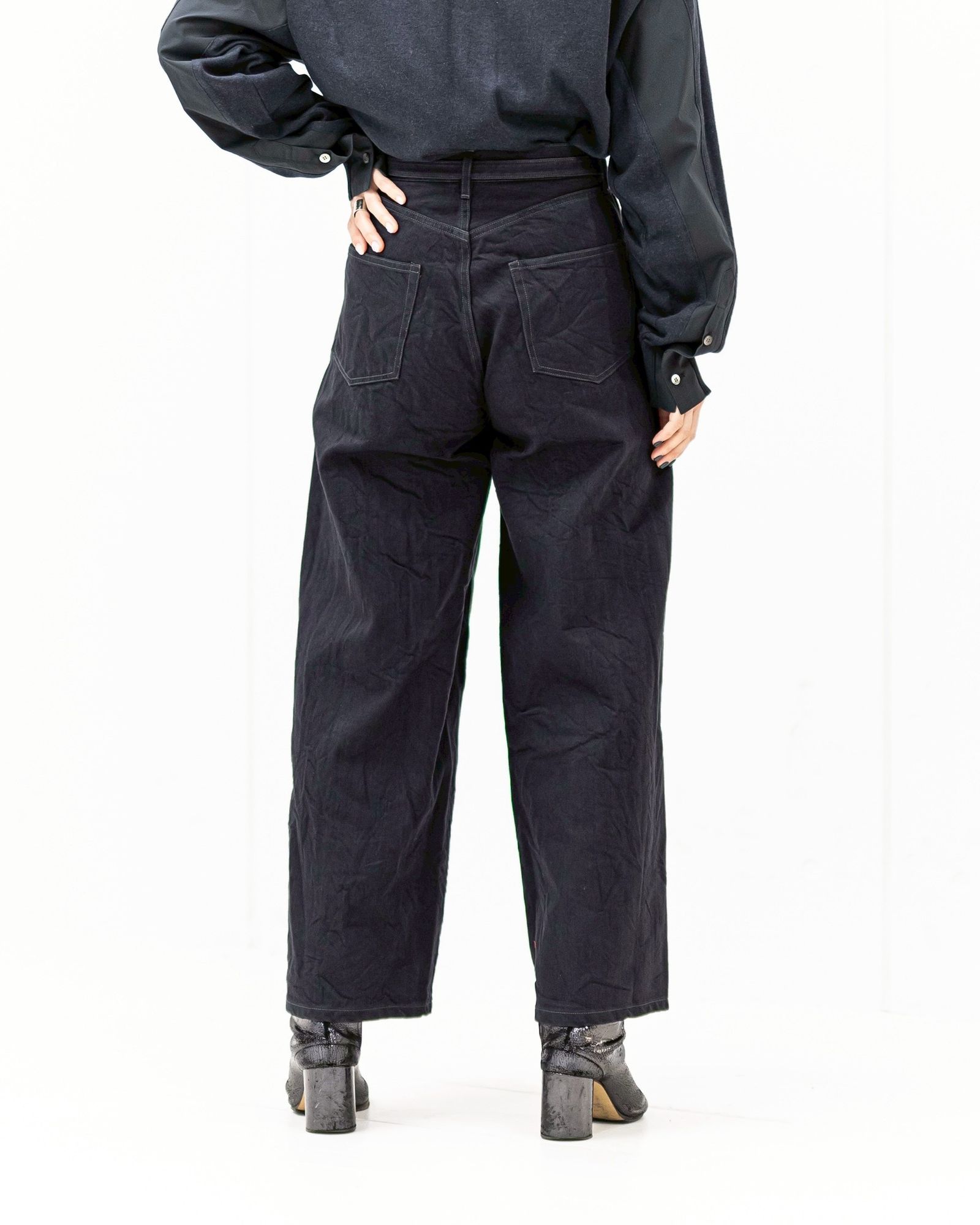 blurhms - blurhms Women's 26SS 12.9oz Denim Bias Belted Pants
