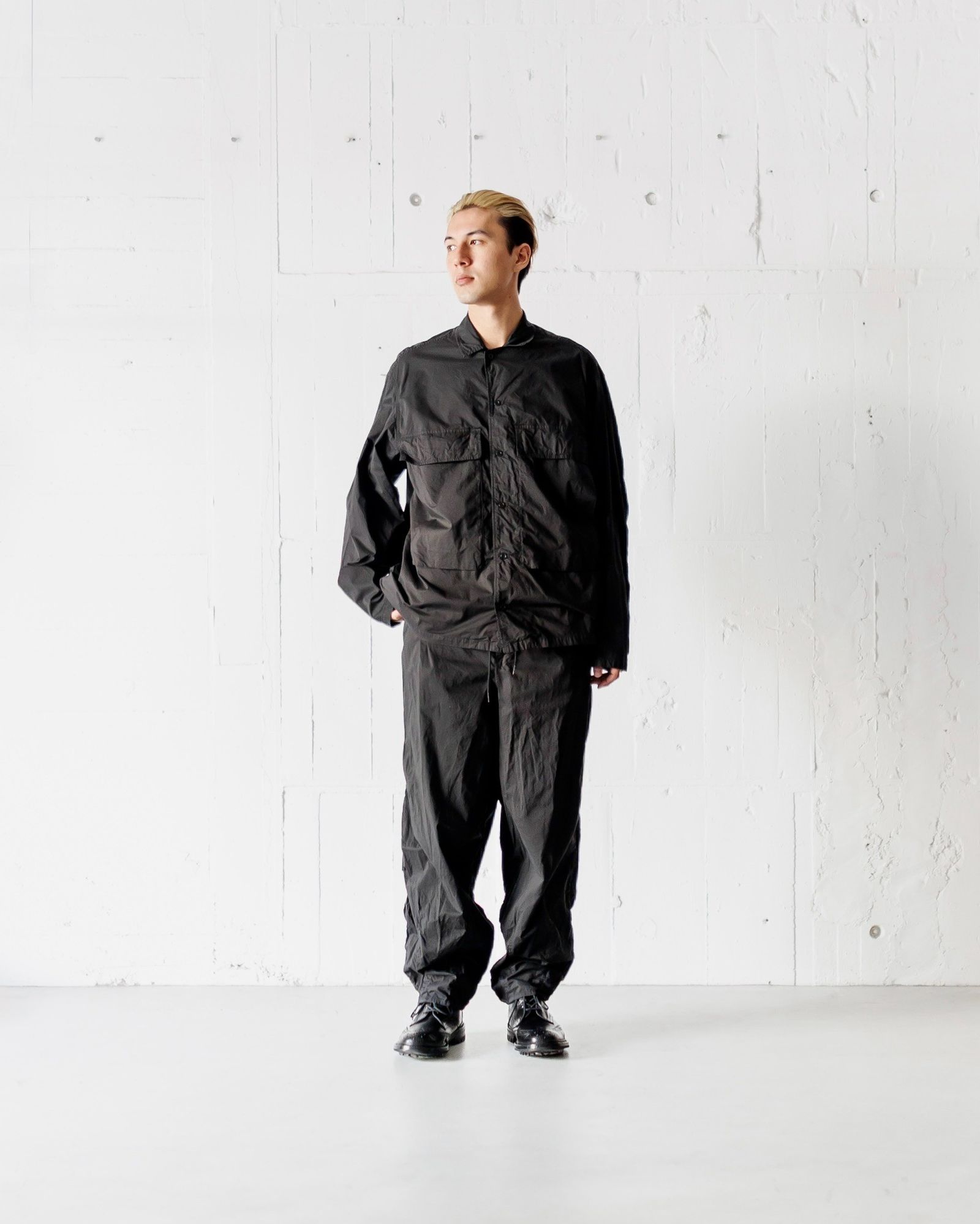 グラフペーパー Garment Dyed Typewriter Fatigue Shirt セットアップ