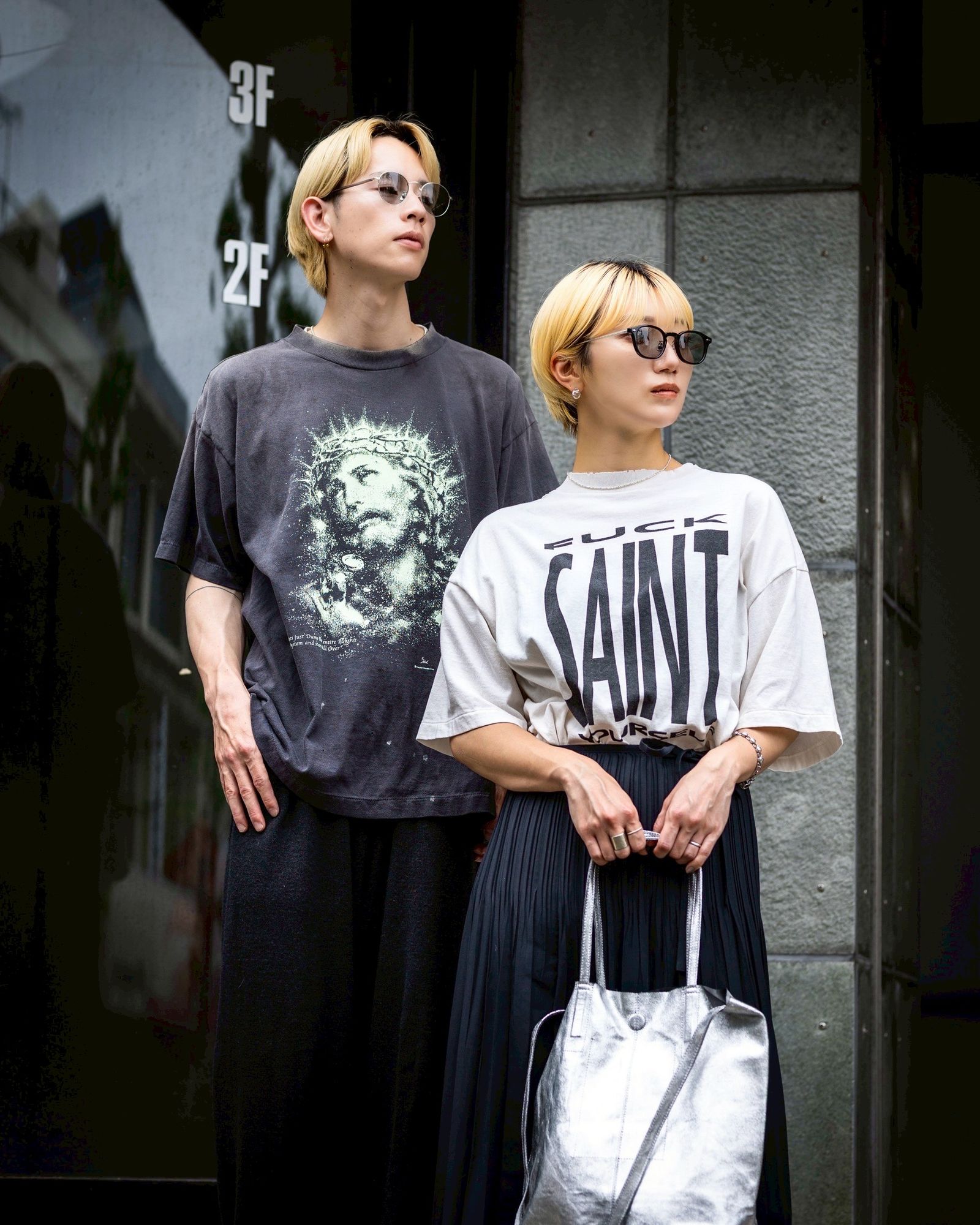 SAINT M×××××× - セントマイケル Tシャツ JESUS SS TEE(SM-HR8-0000