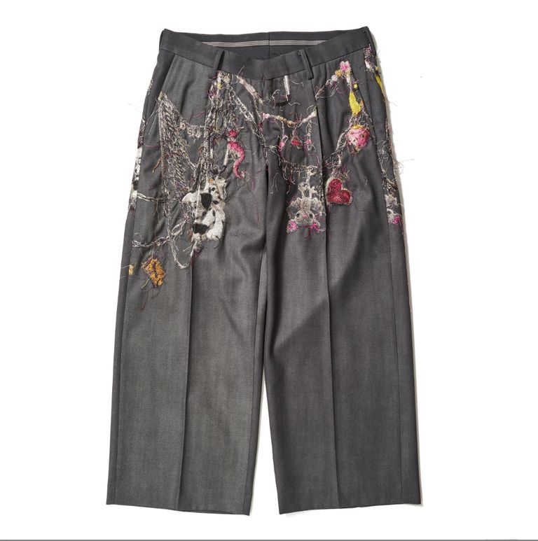 doublet - doublet 25AW EMBROIDERED CHAIN TAILORED TROUSERS