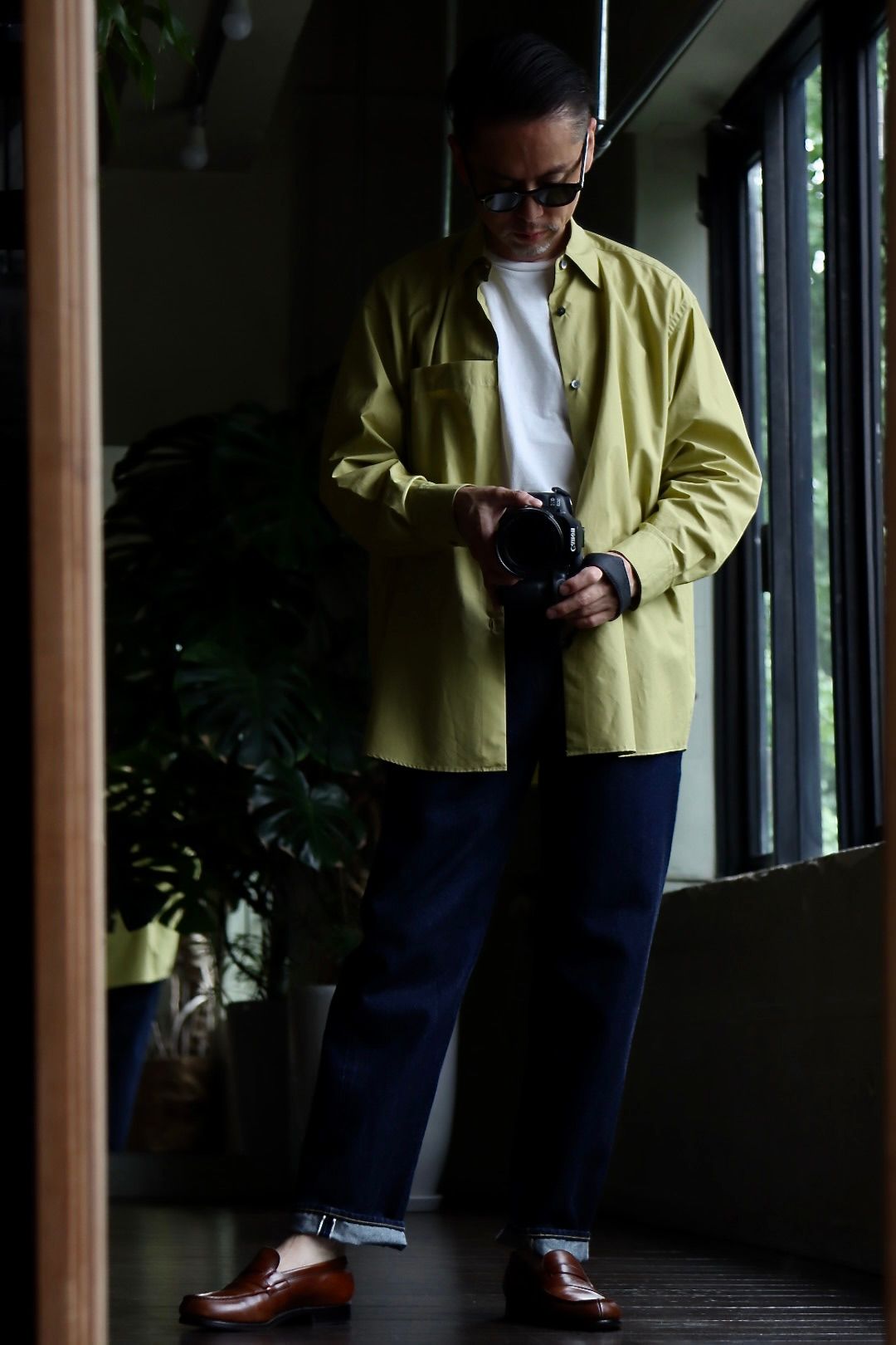 YOKE 22AW OVERSIZED BIG POCKET SHIRT YELLOWスタイル | 2549 | MARK