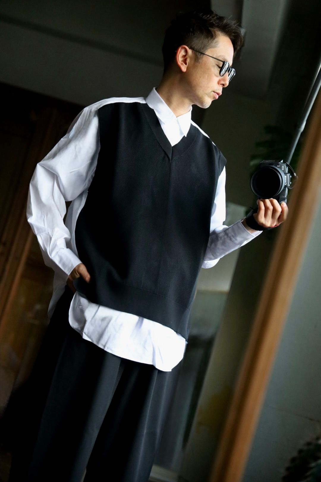 COMME des GARCONS HOMME 異素材切り替えシャツスタイル2025.2.9