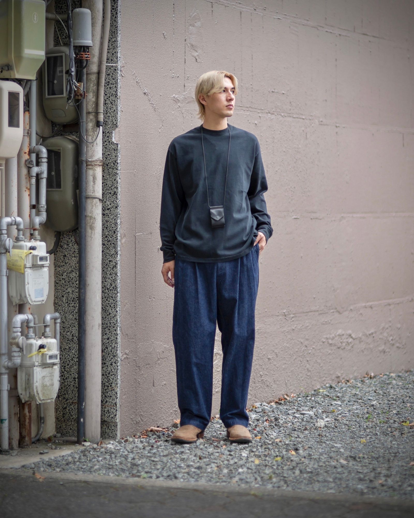 A.PRESSE STYLE2 1st delivery Vintage L/S T-shirt(BLACK)style