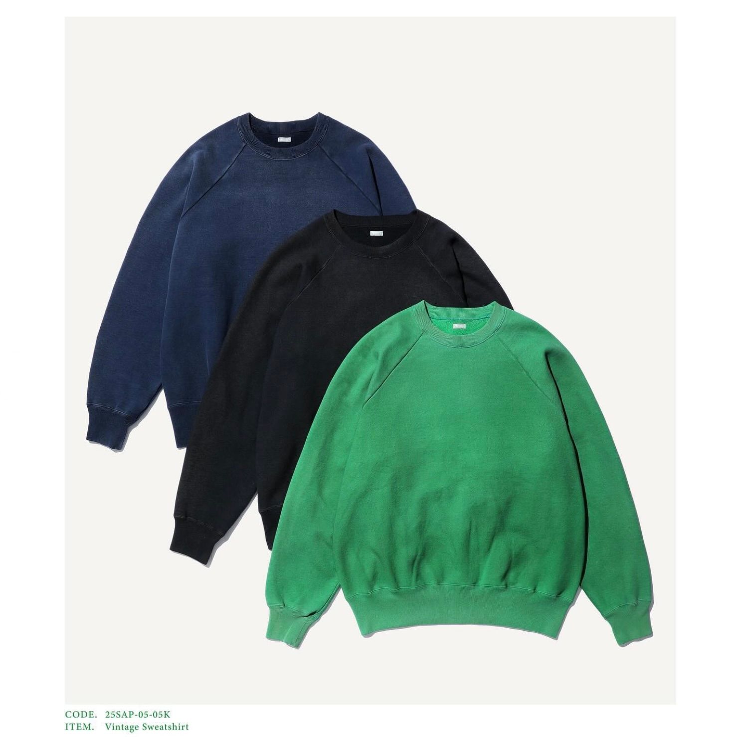 A.PRESSE - アプレッセ Vintage Sweatshirt(25SAP-05-05K)BLACK☆1月25