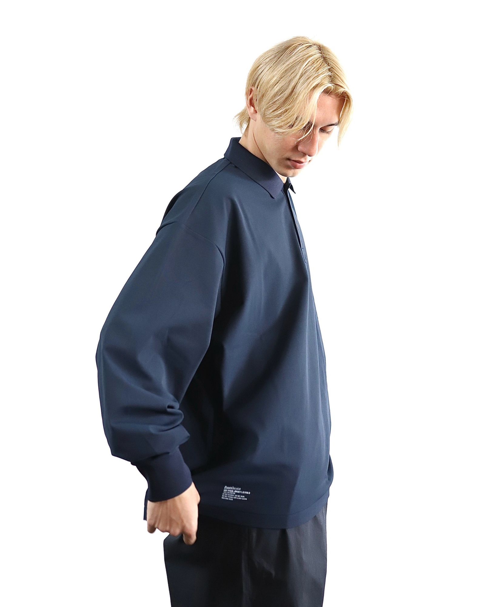 FreshService 24SS 新作DRY PIQUE JERSEY L/S POLO(NAVY) style 2024.3