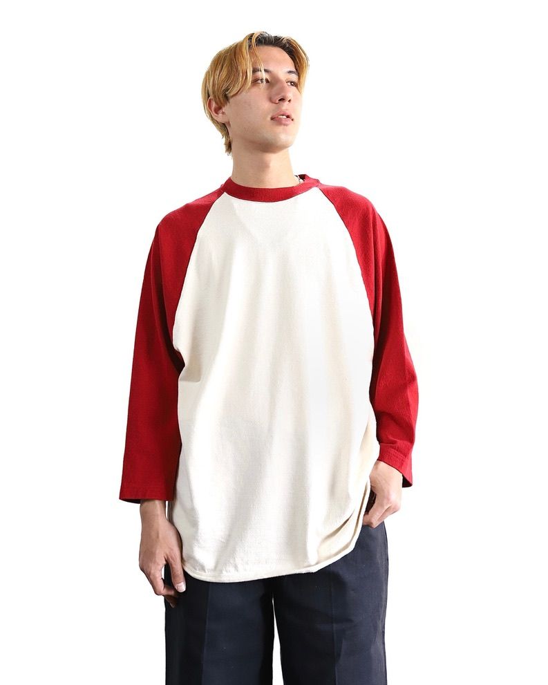 blurhms - ブラームス 24SS Co/Silk Nep Baseball Raglan Tee