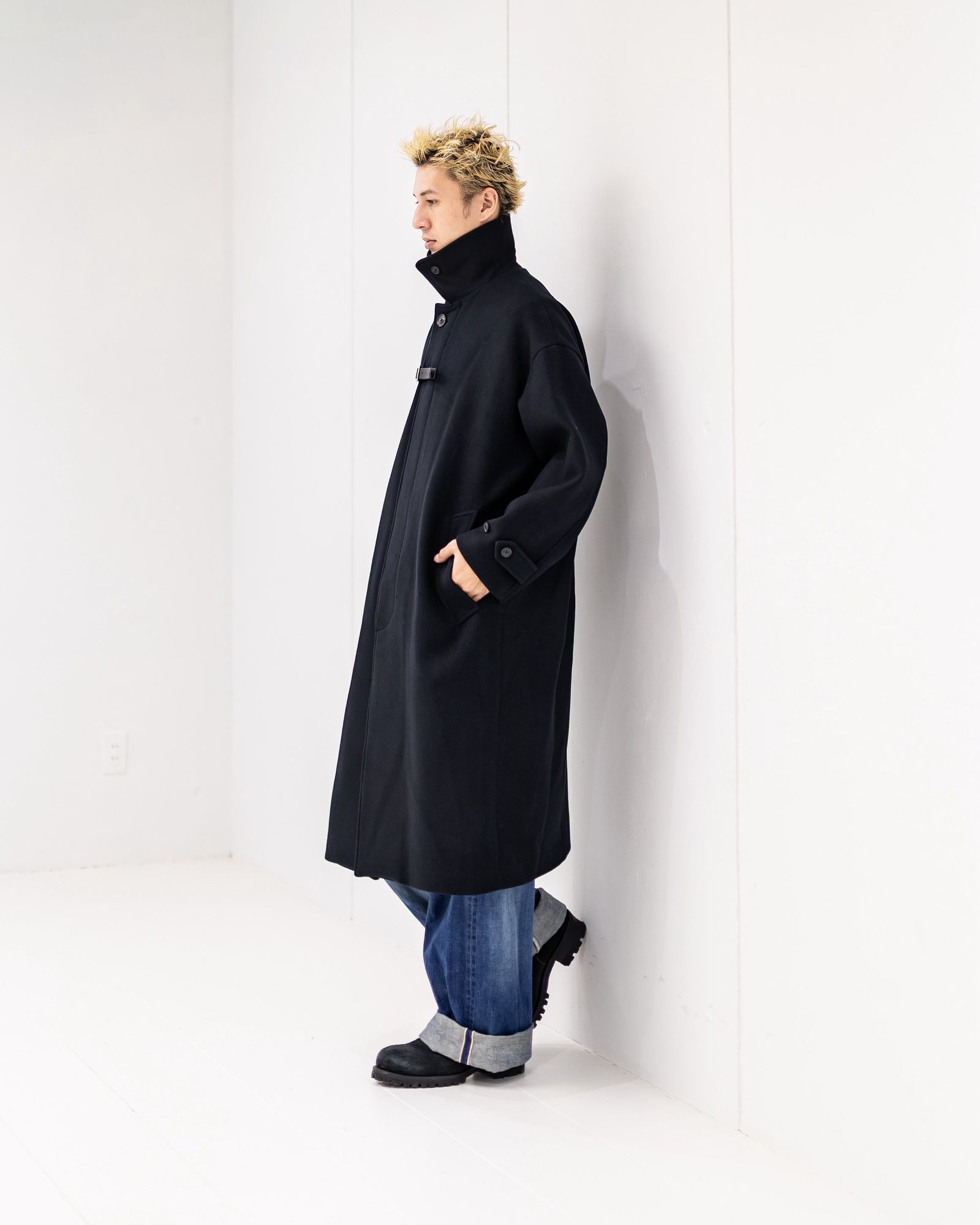 YOKE - ヨーク 25FW Melton Big Balmaccan Coat(YK25FW01033C)BLACK | MARK