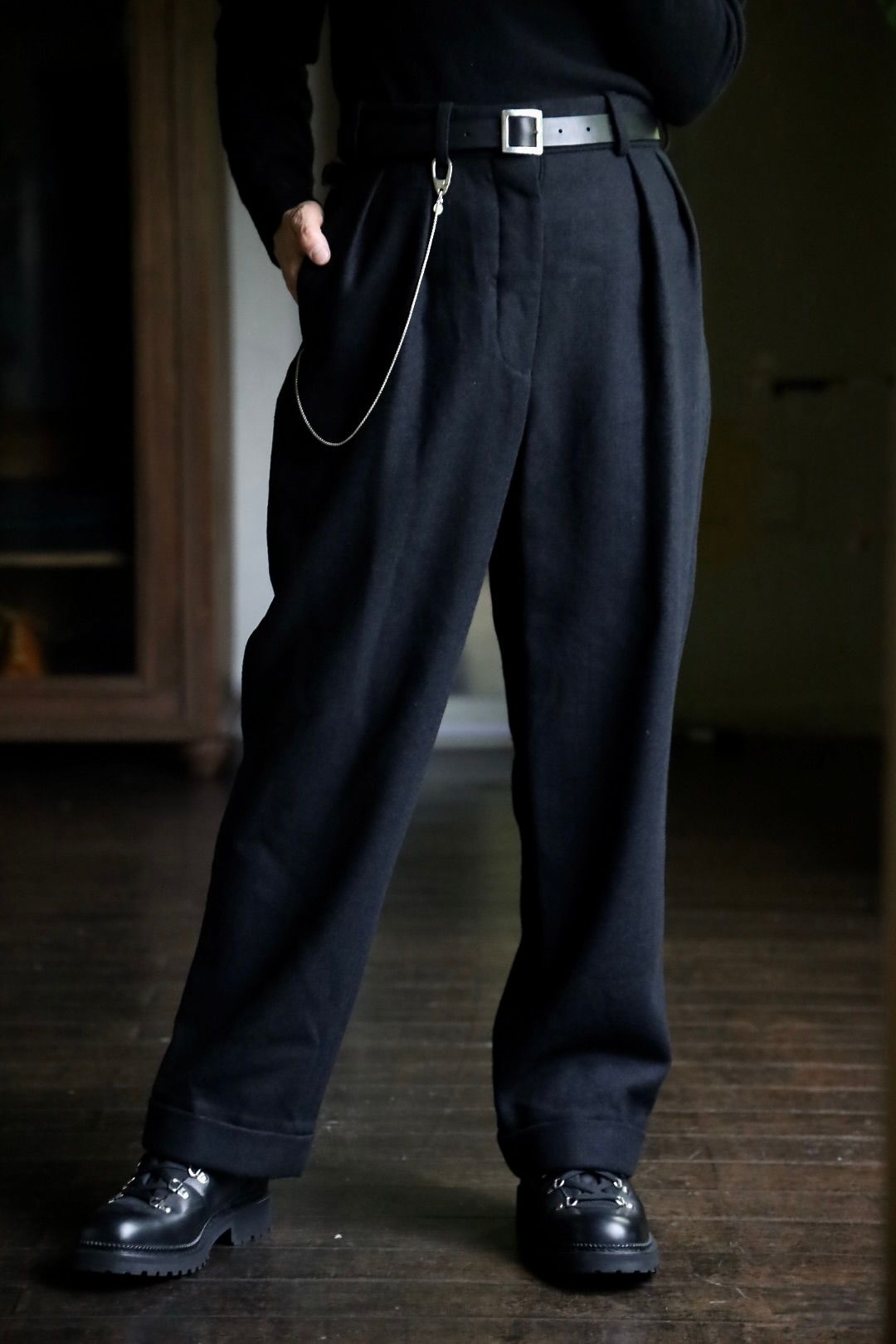 A.PRESSE - アプレッセ Tweed Trousers(24AAP-04-07H)BLACK | MARK