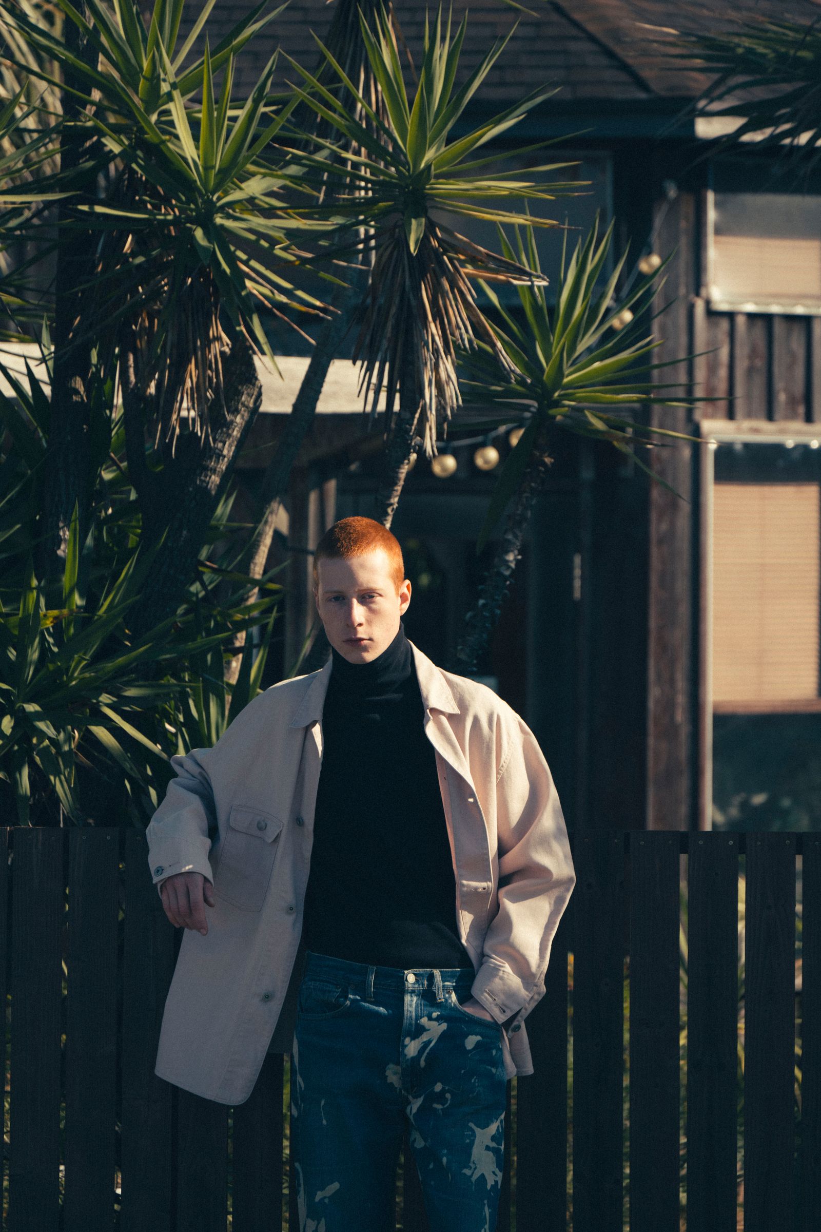 FOUNDOUR - ファウンダ 25SS COVERALL JACKET(015FD251001)PINK BEIGE