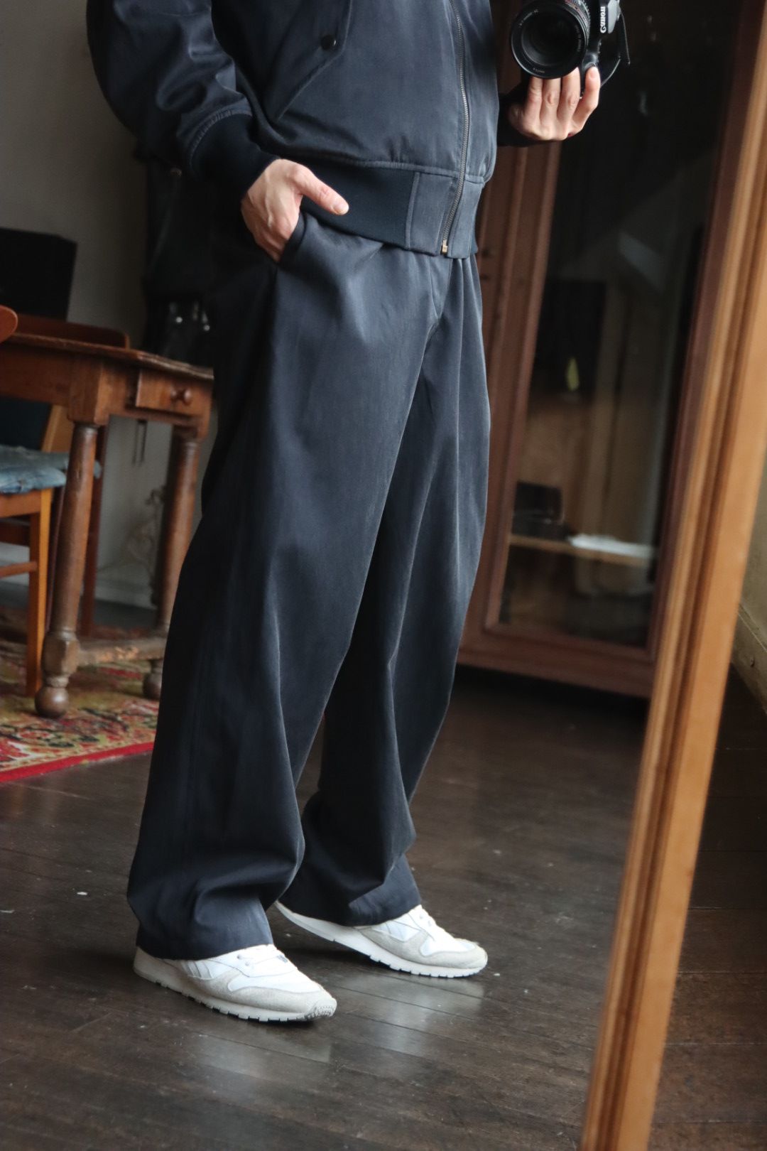 A.PRESSE - アプレッセ24SS SILK PANTS(24SAP-04-24H)NAVY | MARK