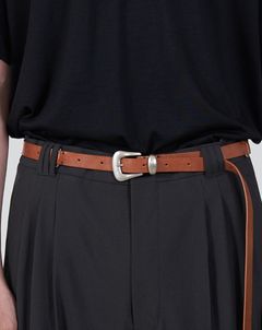 YOKE - ヨーク25SS LEATHER NALLOW WESTERN BELT(YK25SS0983A)BROWN | MARK