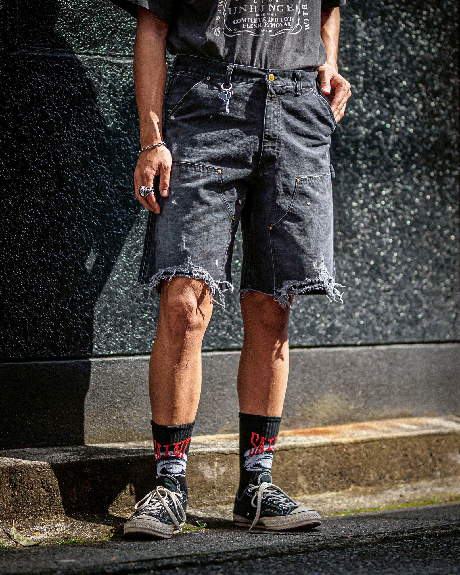 SAINT M×××××× - セントマイケル ショーツDOUBLE KNEE SHORTS(SM-HR8