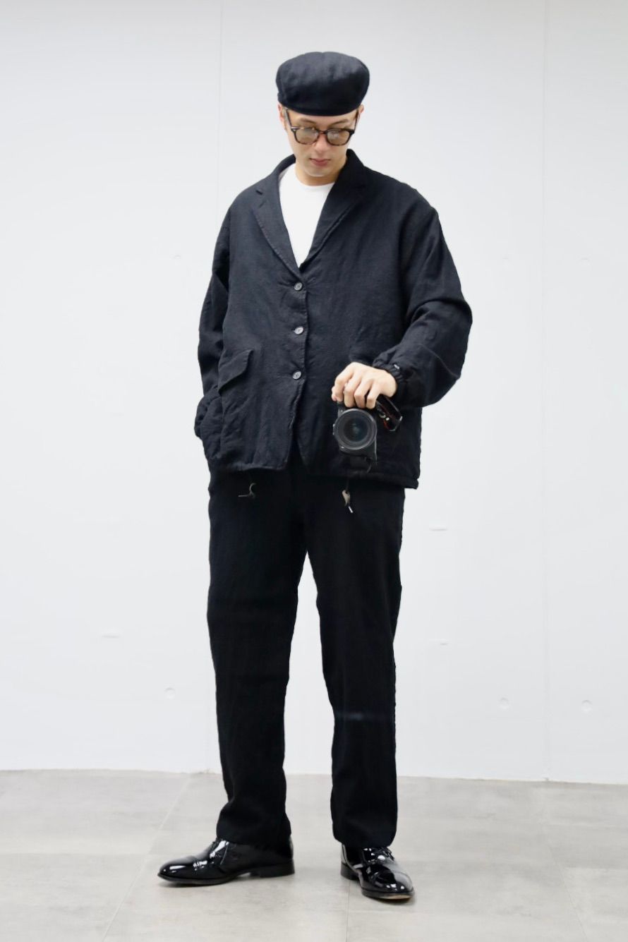 COMME des GARCONS HOMME ウールサージ製品縮絨ジャケット&パンツ