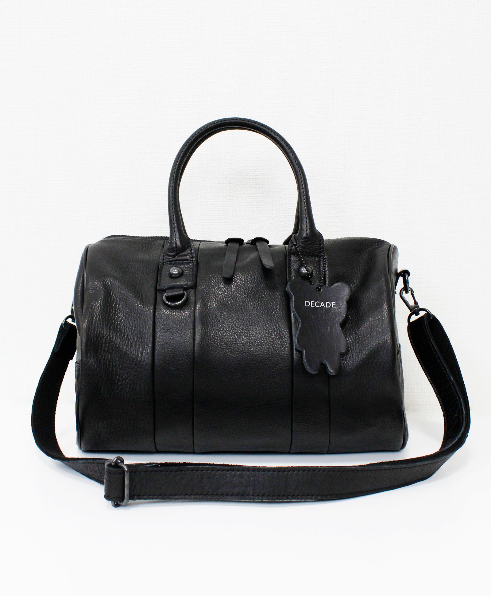 DECADE - オイルドカウレザー・ミニボストンショルダーバッグ / Oiled