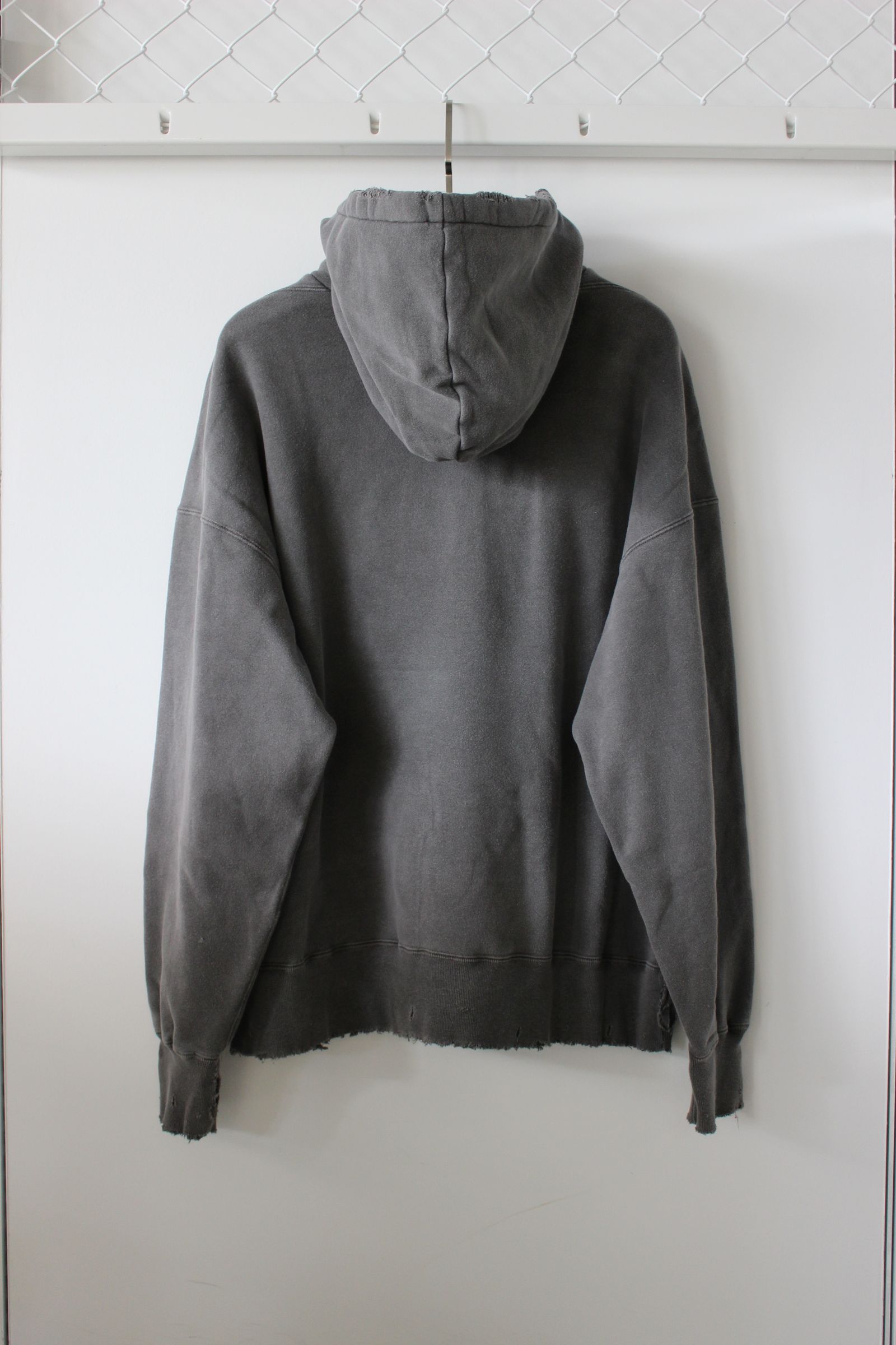 ANCELLM - DYED DAMAGE HOODIE/F.BLACK | NapsNote