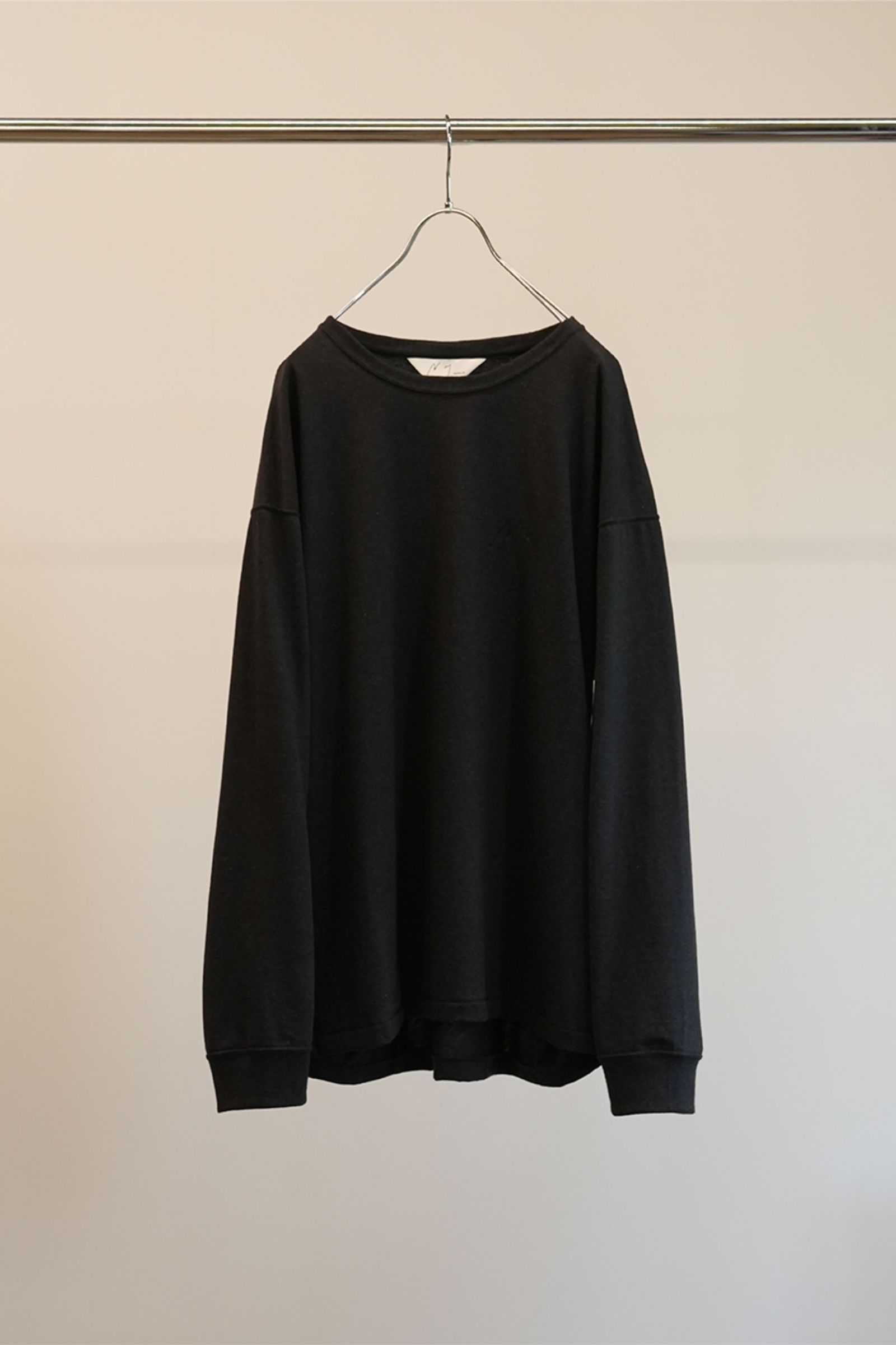 ANCELLM - UNEVENNESS LS T-SHIRT | HEATHER BLACK | カットソー