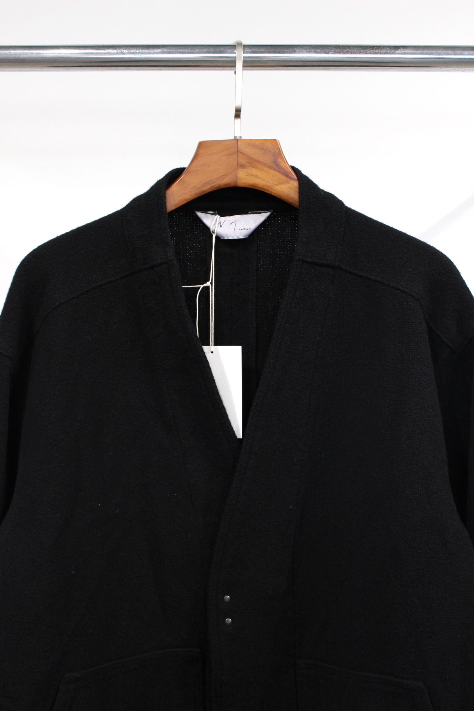 ANCELLM - W/S COLLARLESS JACKET/BLACK | NapsNote