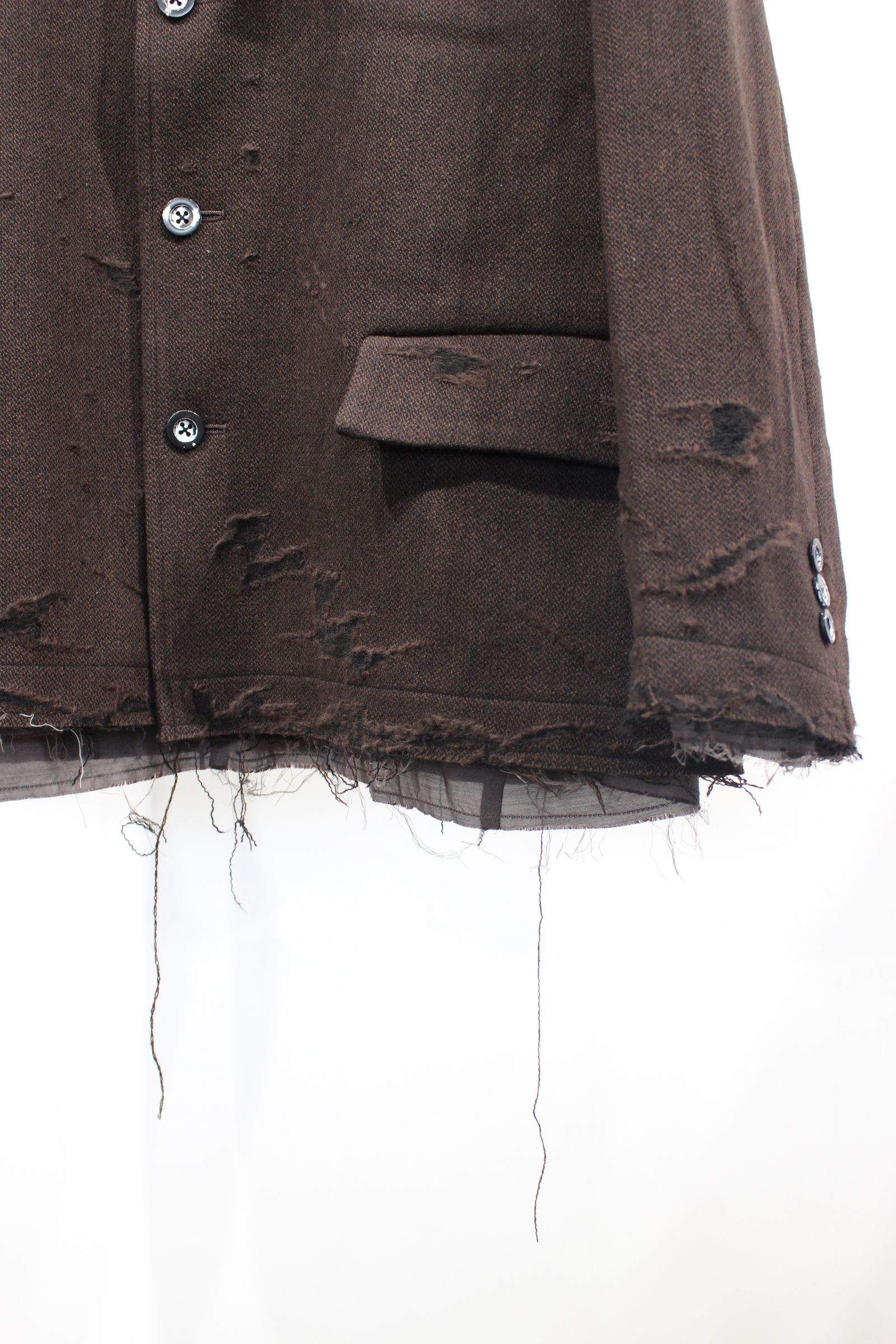 ANCELLM - TWEED CRASH JACKET | BROWN | ジャケット | NapsNote