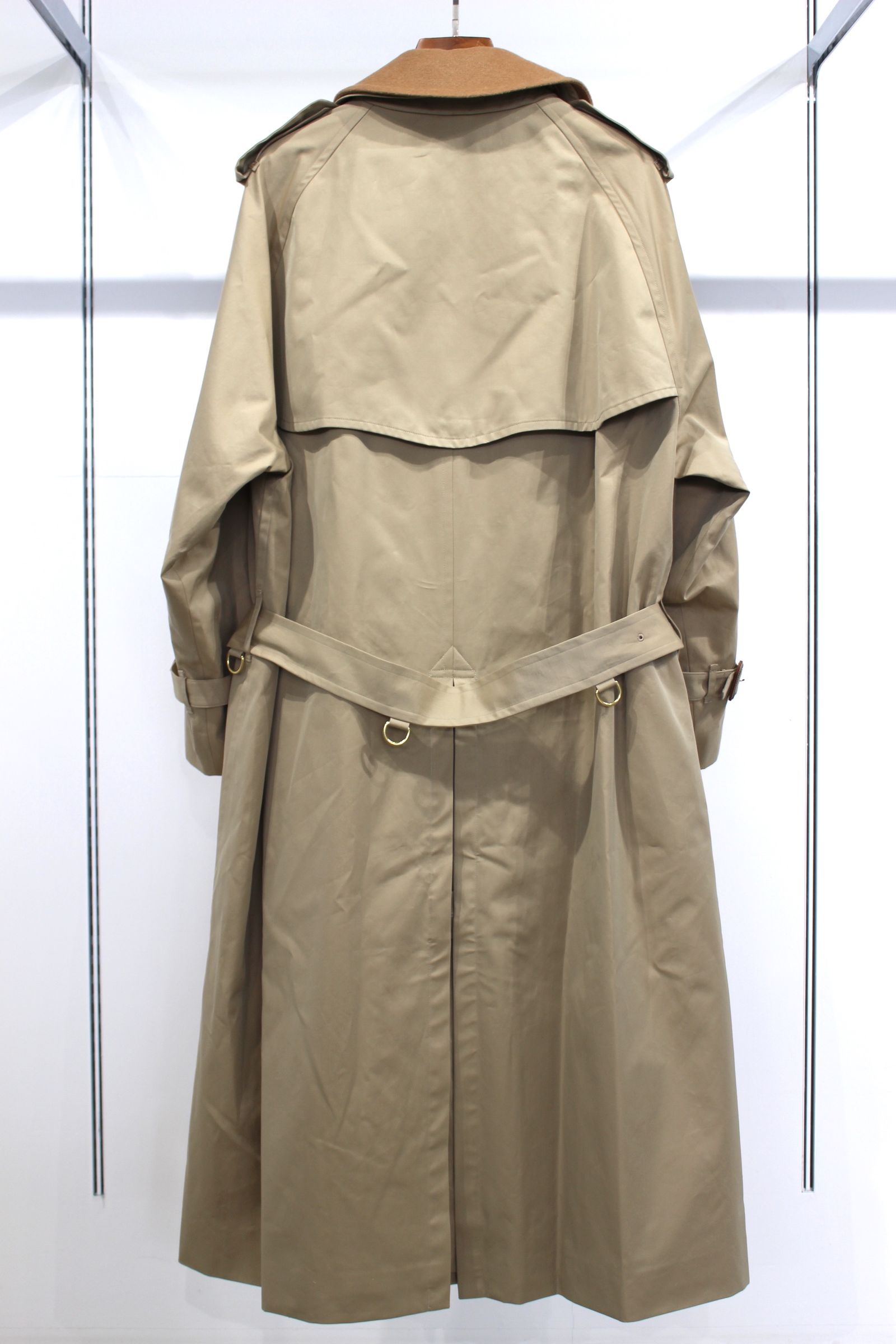 INTERIM - HYPER BIG GIZA GABERDINE TRENCH COAT/BEIGE | NapsNote