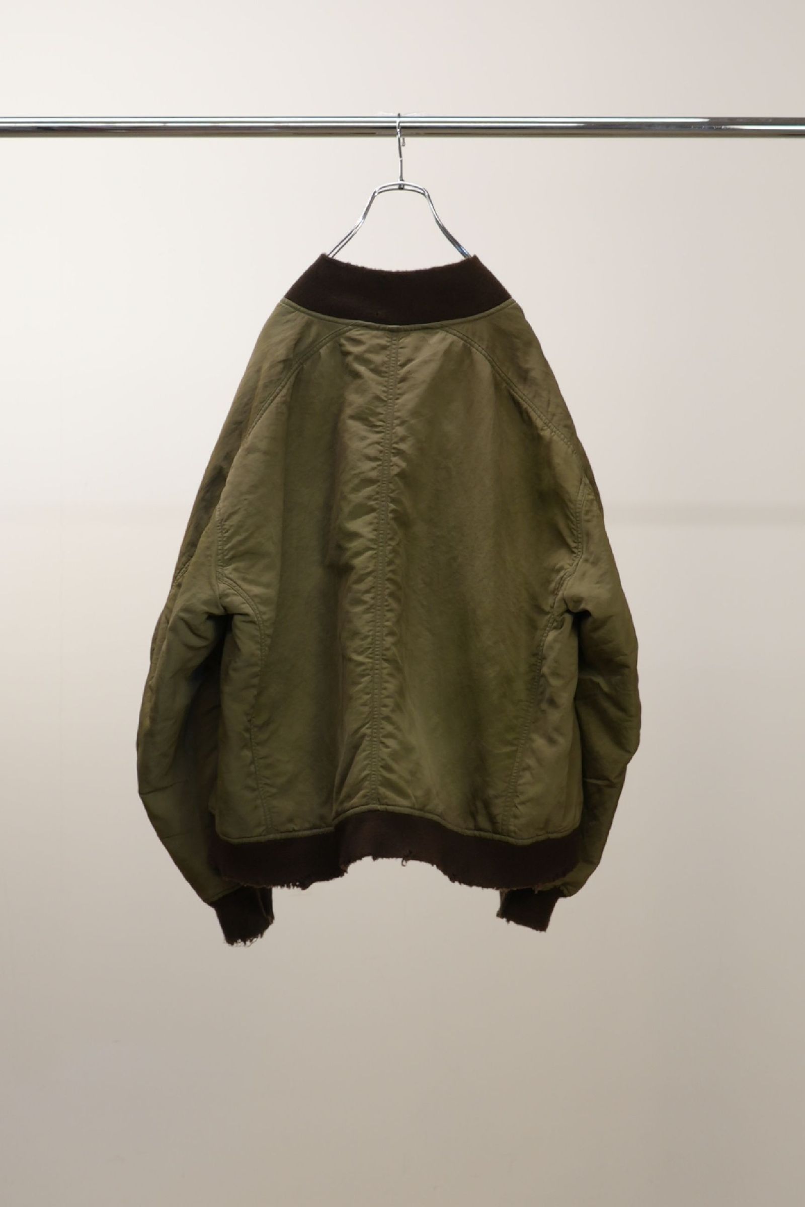 ANCELLM - FADED BOMBER JACKET | BLACK | ボンバージャケット | NapsNote