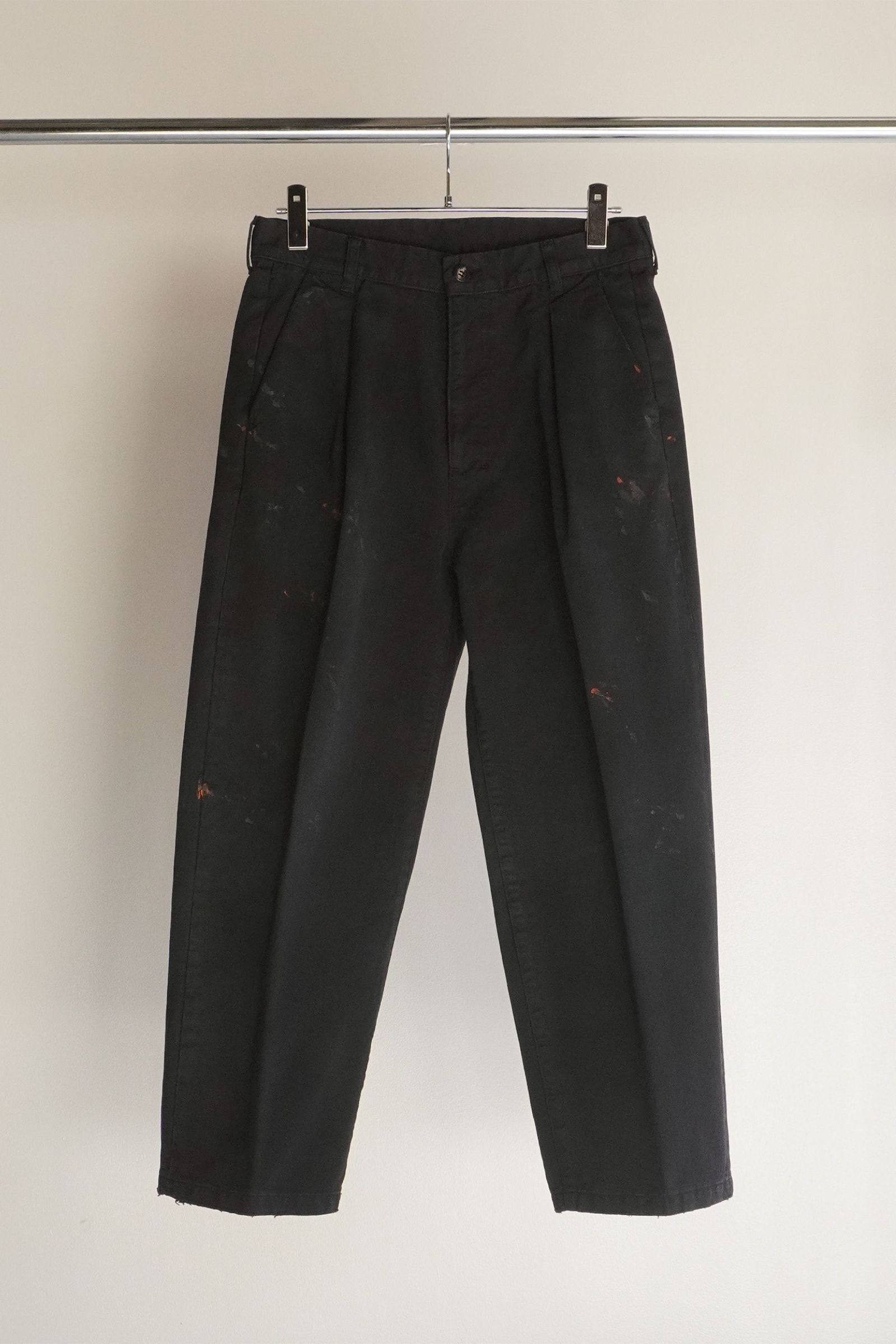 ANCELLM - PAINT CHINO TROUSERS | BLACK | チノ | NapsNote