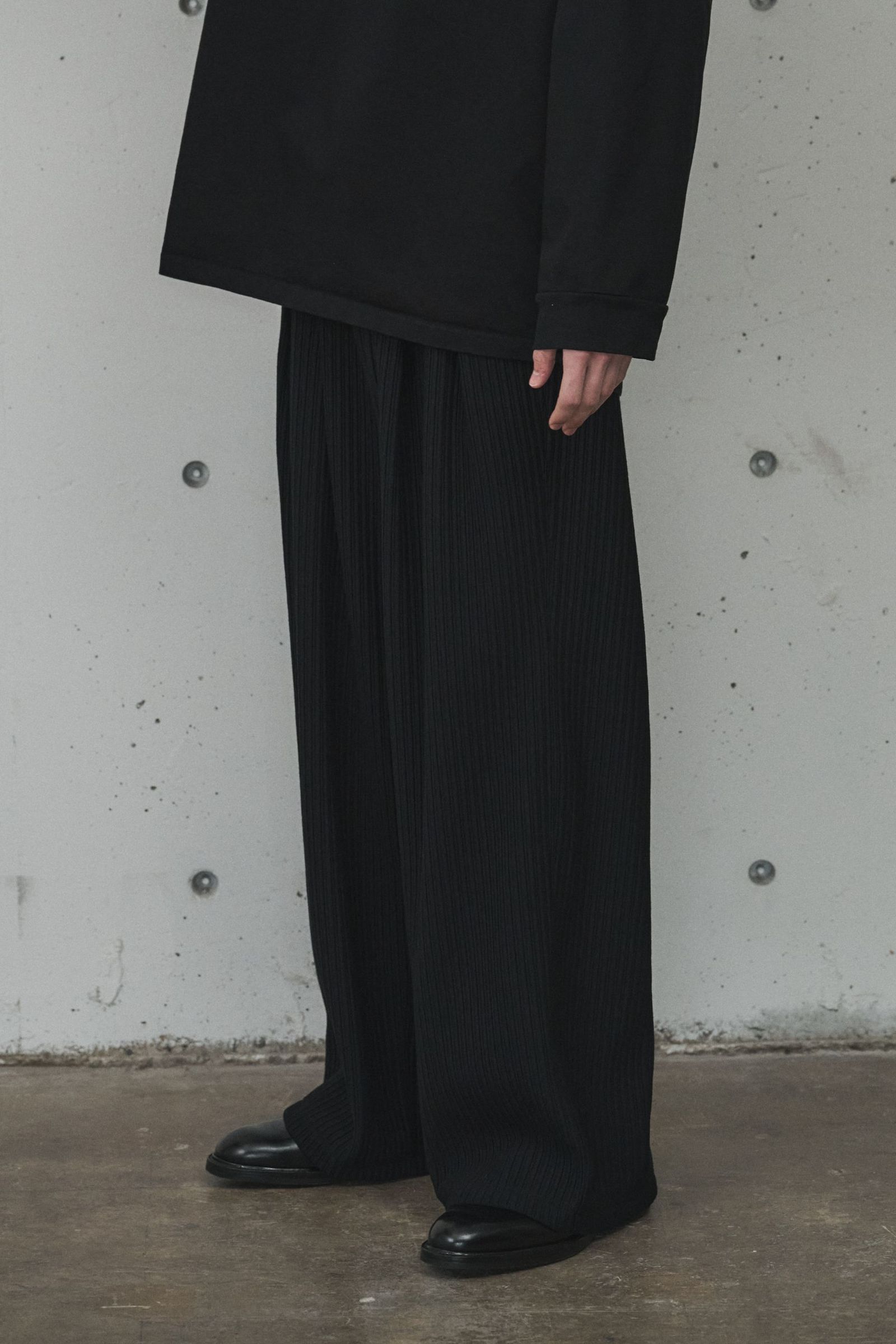 ANCELLM - WIDE EASY PANTS | BLACK | イージーパンツ | NapsNote