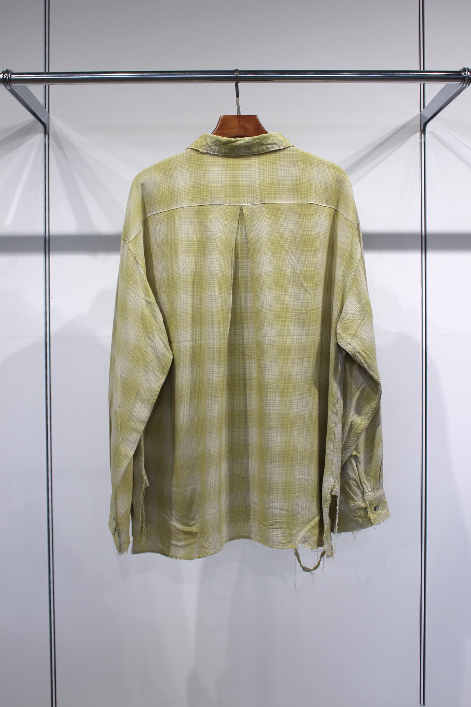 ANCELLM - RAYON CHECK SHIRT/YELLOW | NapsNote