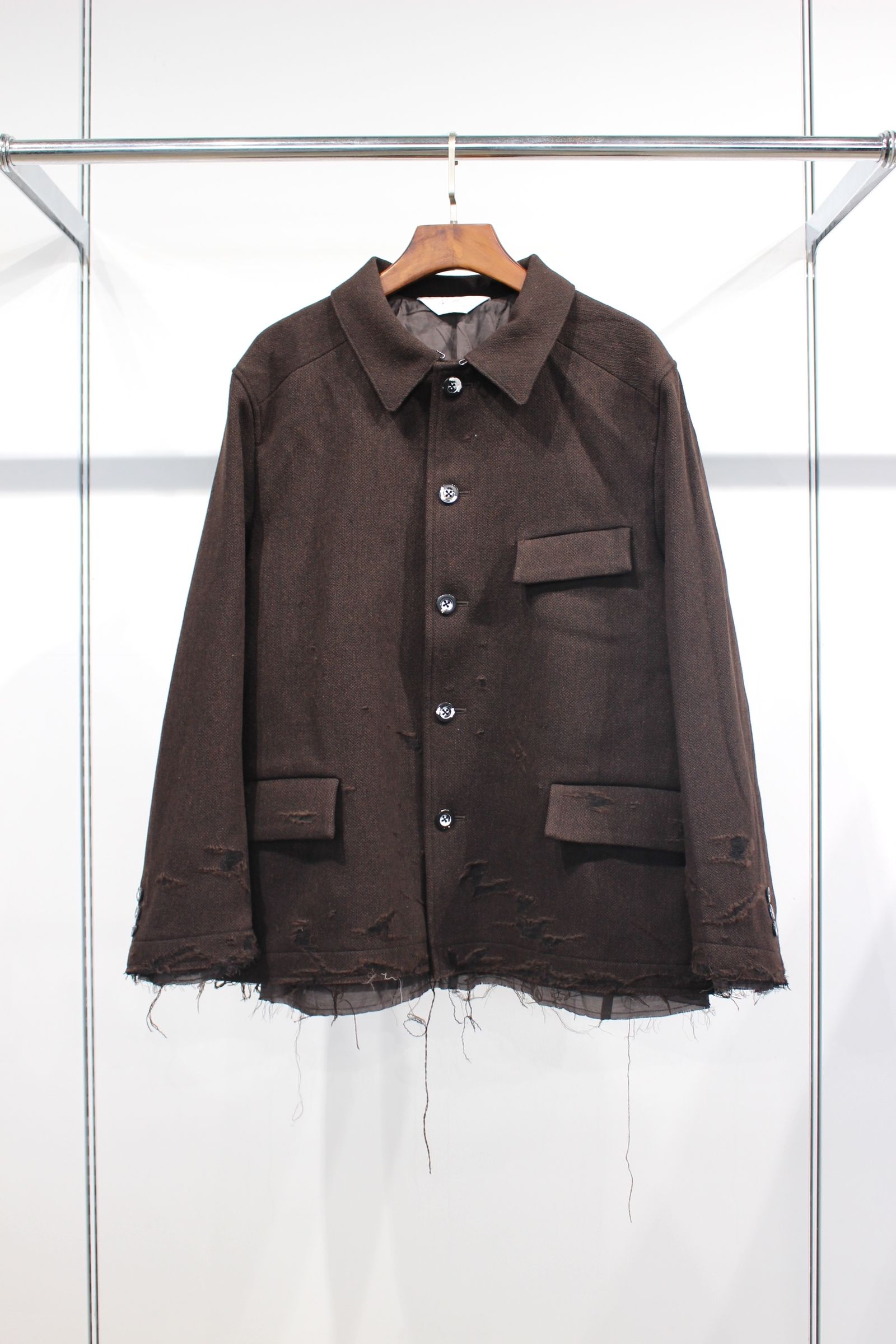ANCELLM - TWEED CRASH JACKET | BROWN | ジャケット | NapsNote