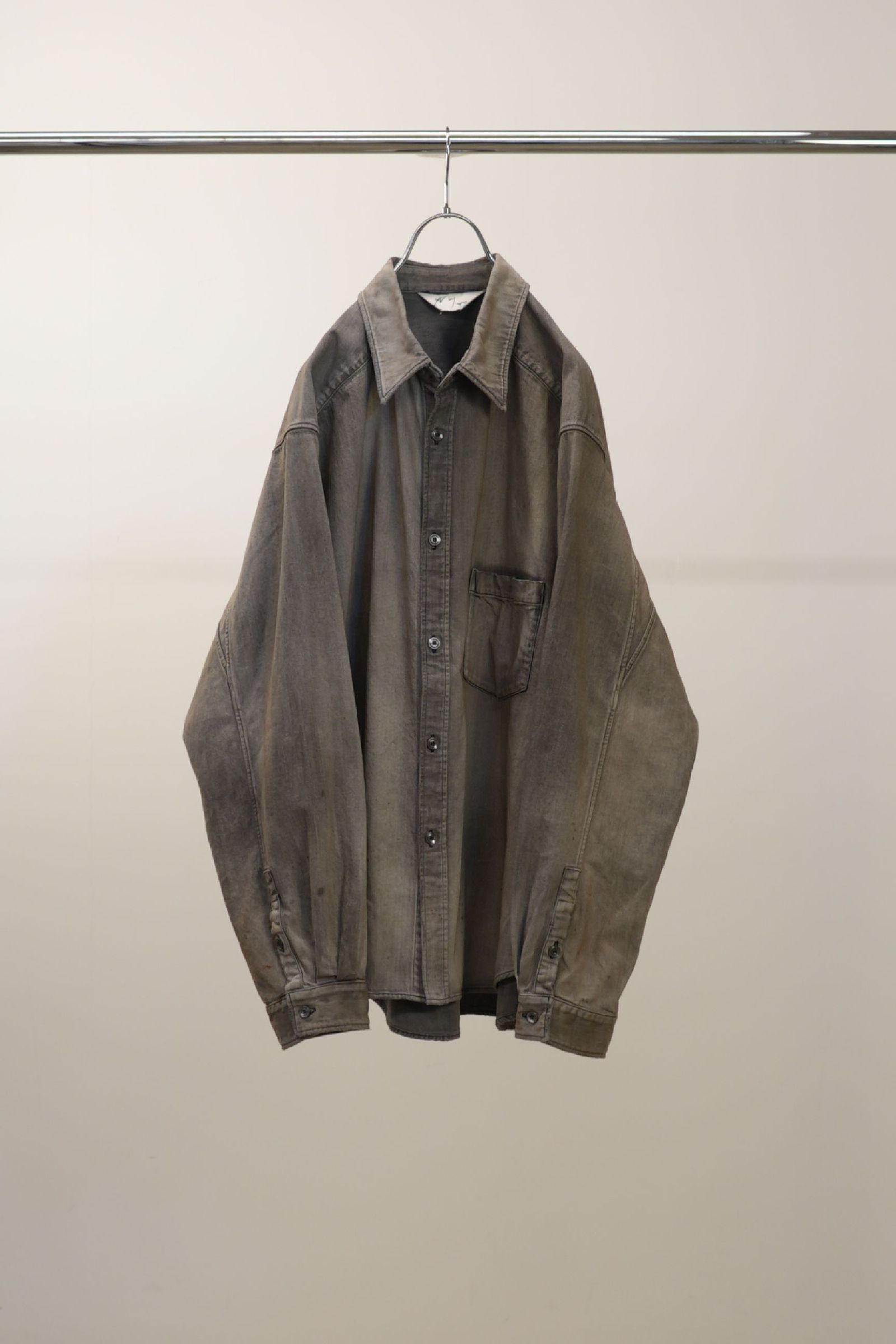 ANCELLM - DENIM DRESS SHIRT | BLACK | デニムシャツ | NapsNote