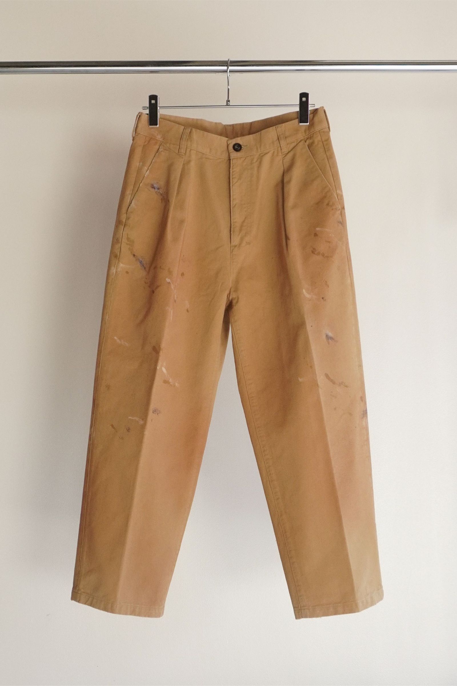 ANCELLM - PAINT CHINO TROUSERS | BEIGE | チノ | NapsNote