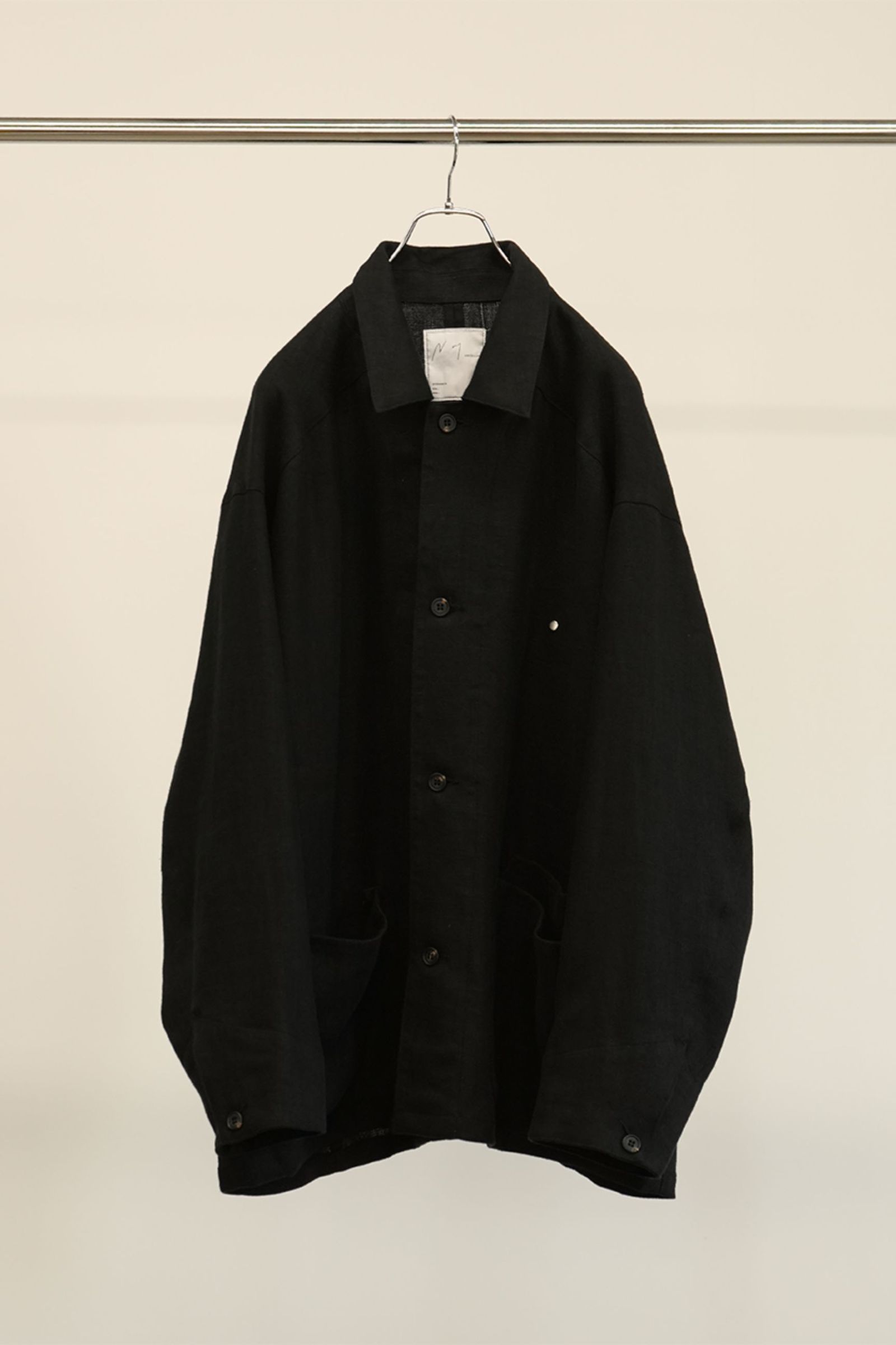 ANCELLM - LINEN COVERALL | BLACK | カバーオール | NapsNote