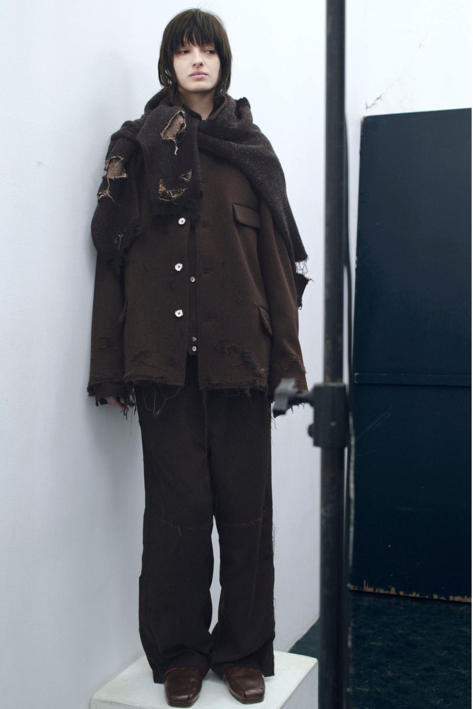 ANCELLM - TWEED CRASH JACKET | BROWN | ジャケット | NapsNote